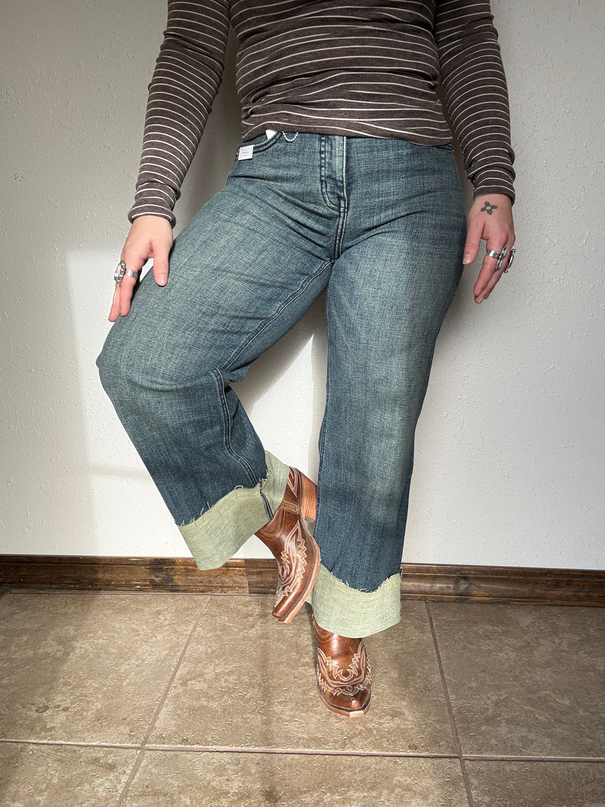 INSEAM TRANSFORM HIGH RISE TUMMY CONTROL VINTAGE WIDE LEG JEANS