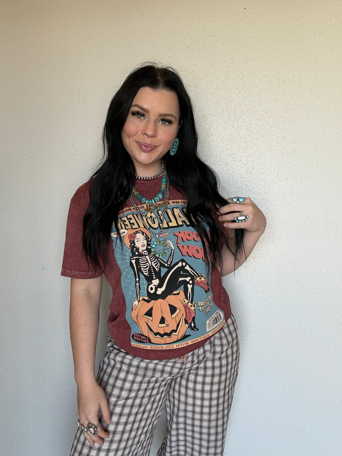 Halloween Retro Comic Graphic Top