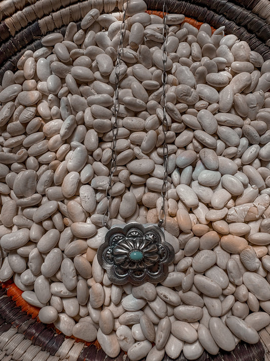 Lavina Benally Kingman Concho Necklace