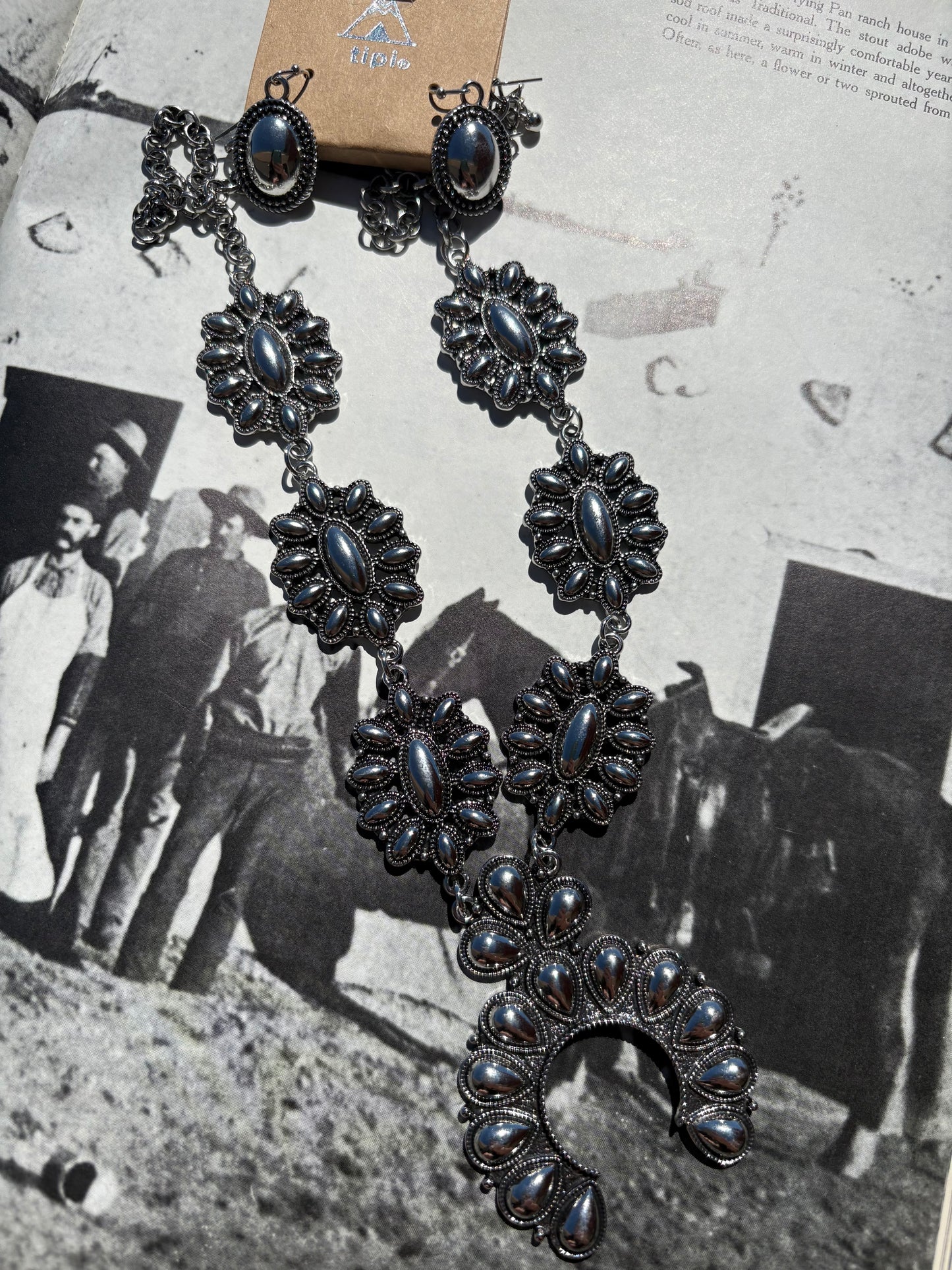 The Maysen Squash Blossom Necklace & Earrings