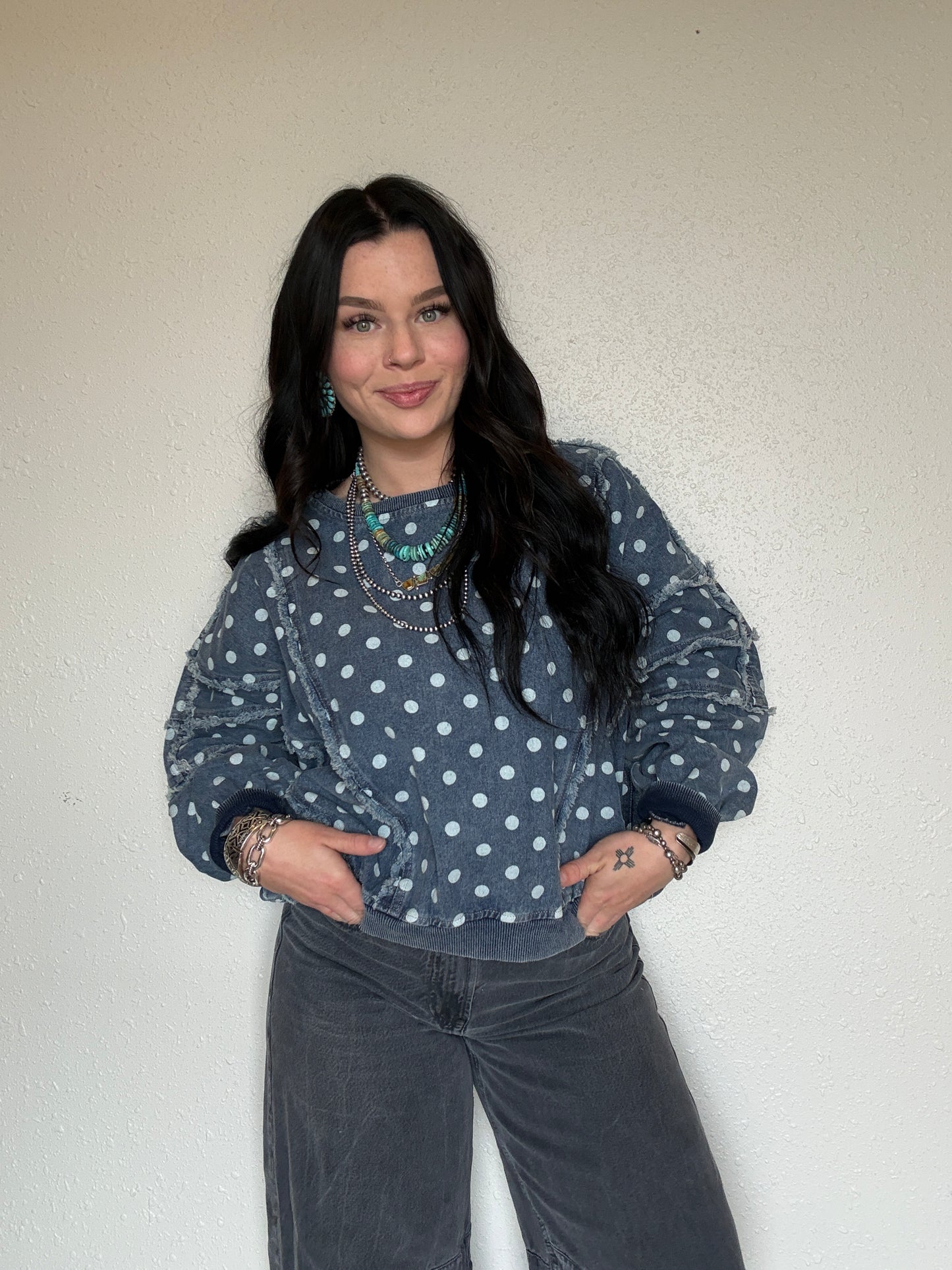 The Denim Dan Polka Dot Sweater