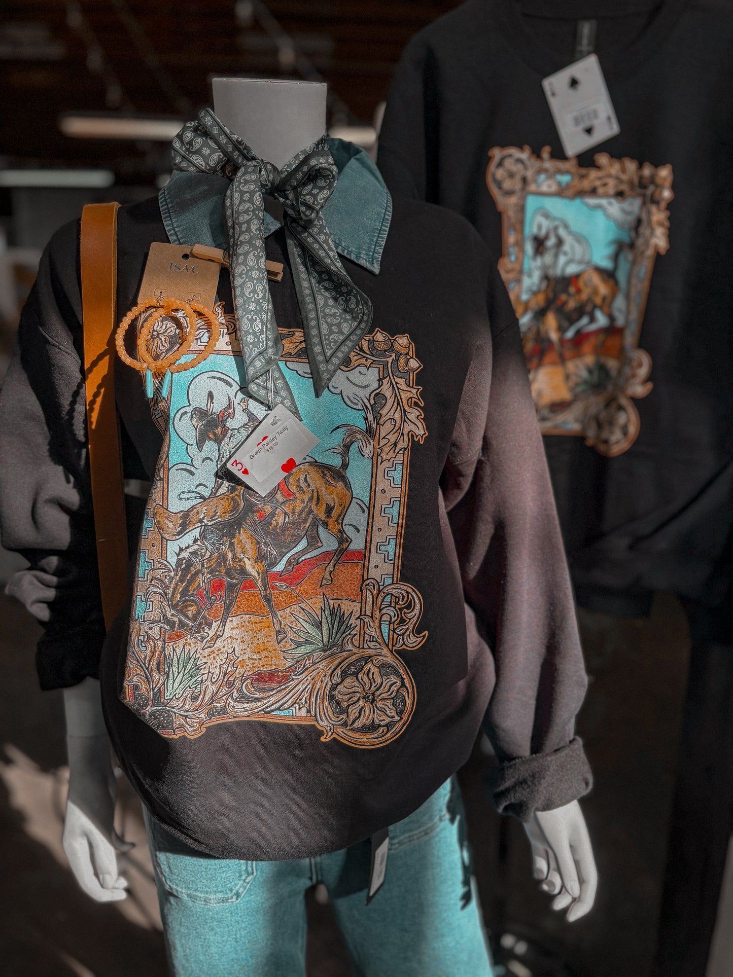 The Roughrider Pullover Hand-drawn Blu Dorn Painting