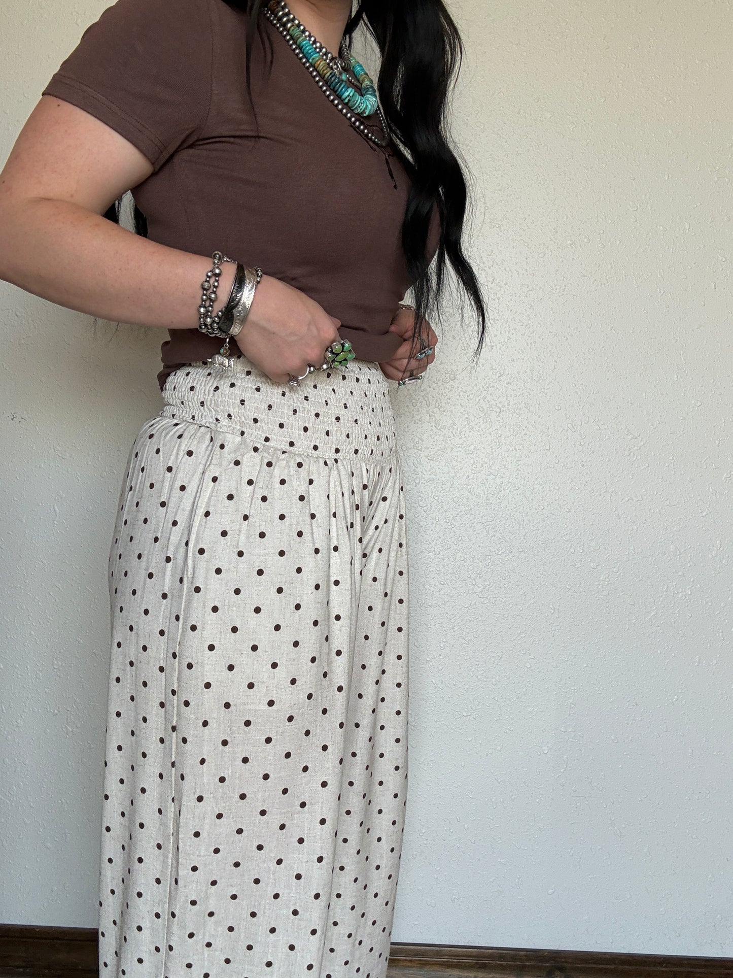 The Parker Polka Dot Pant *Cream