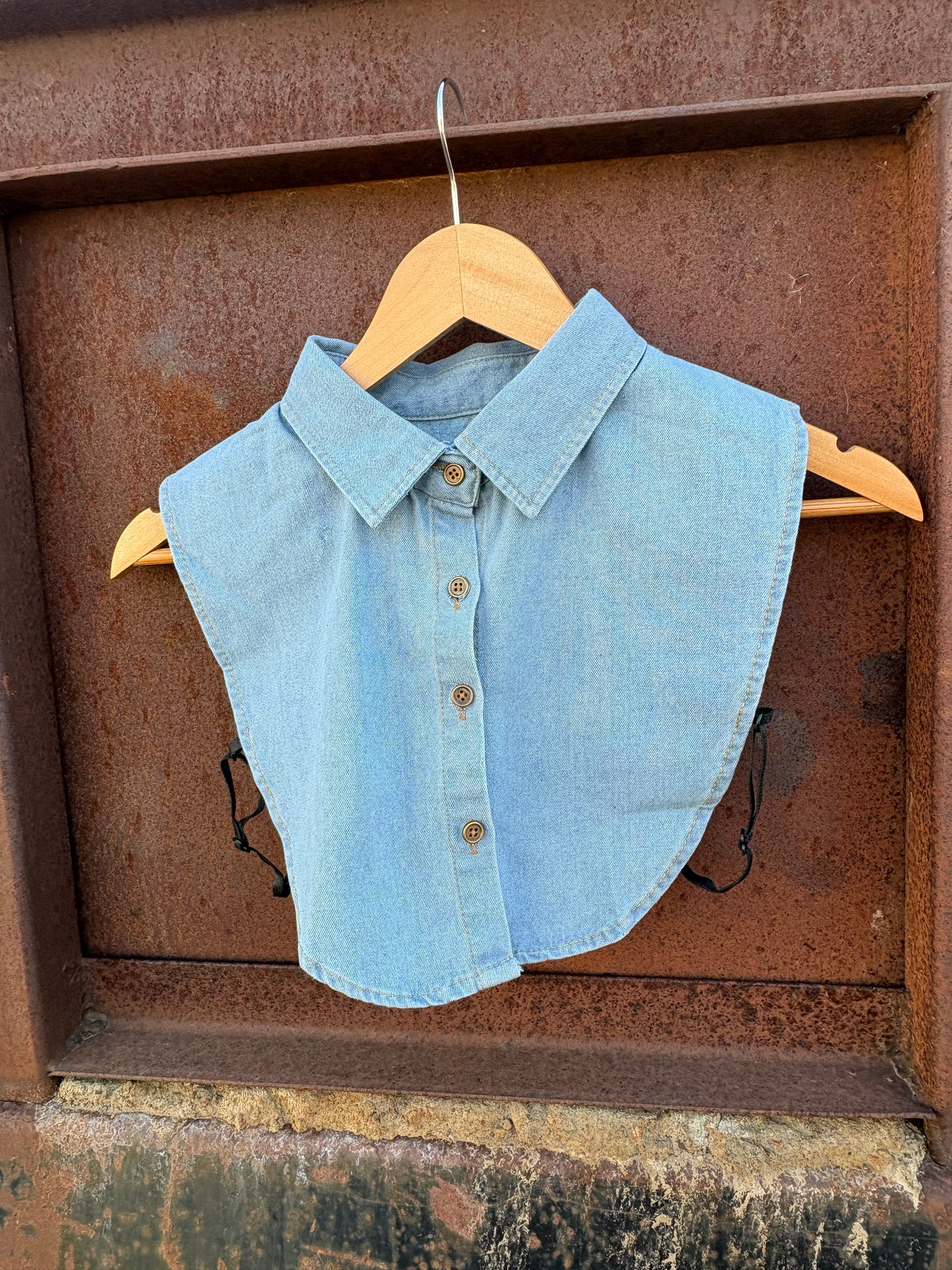 Collared Top *Light Wash Denim