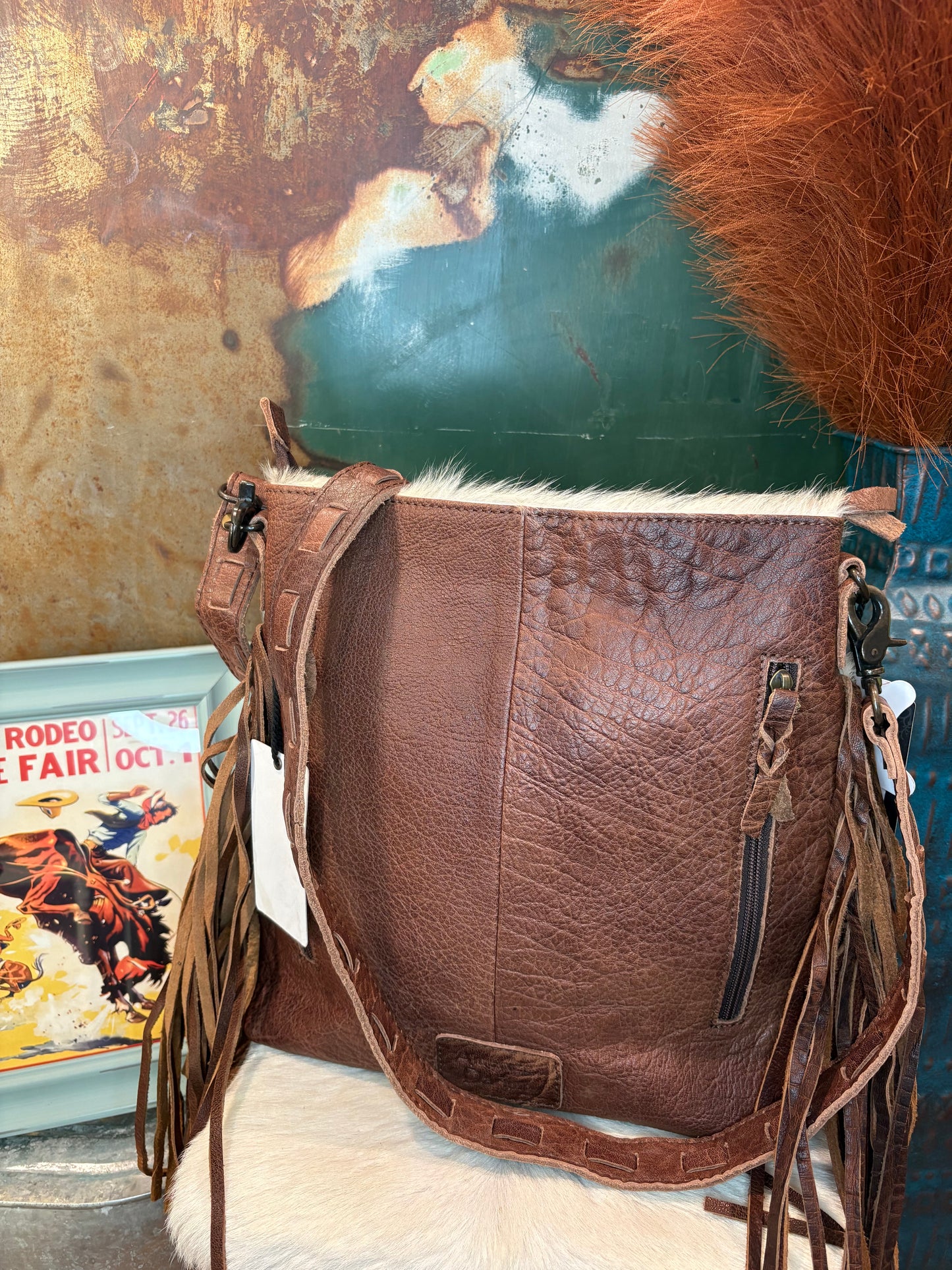 Prairie Rider Cowhide Bag *Light Hide