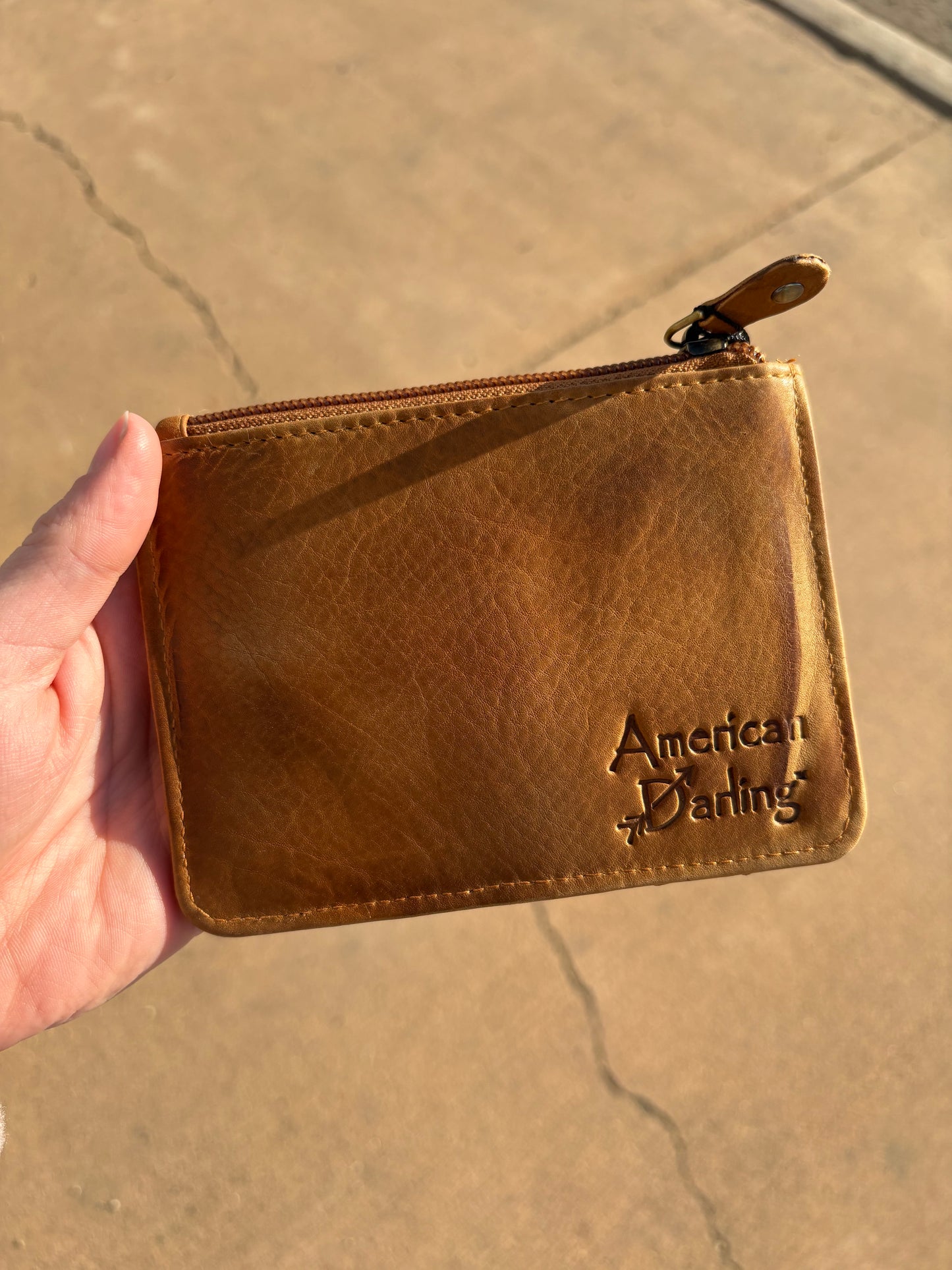 Woven Leather Card/Money Purse *Light