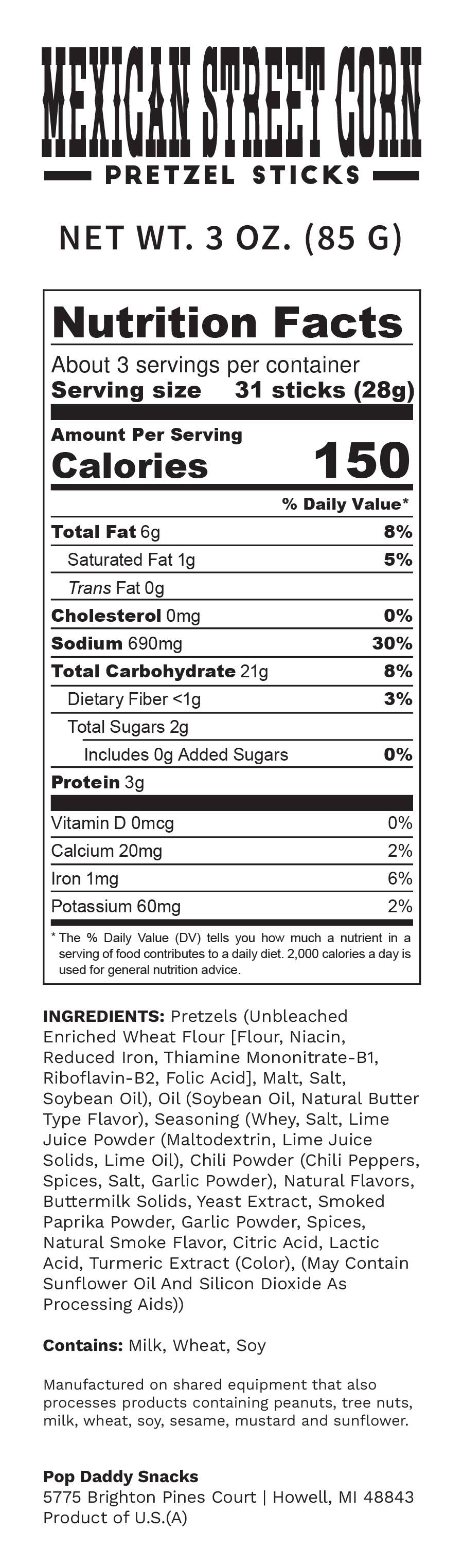 Seasoned Pretzels - 3oz - Mexican Street Corn (NEW 12CT)