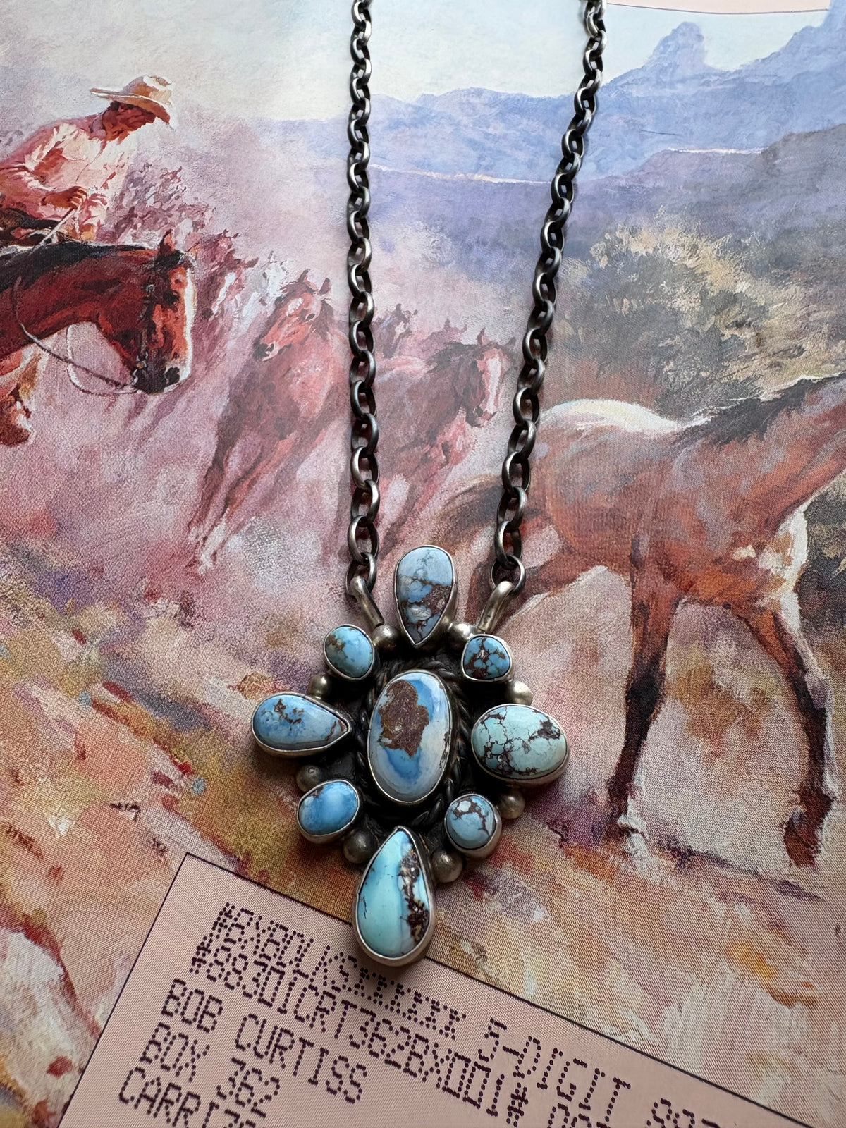 B Lee Golden Hills Cluster Necklace