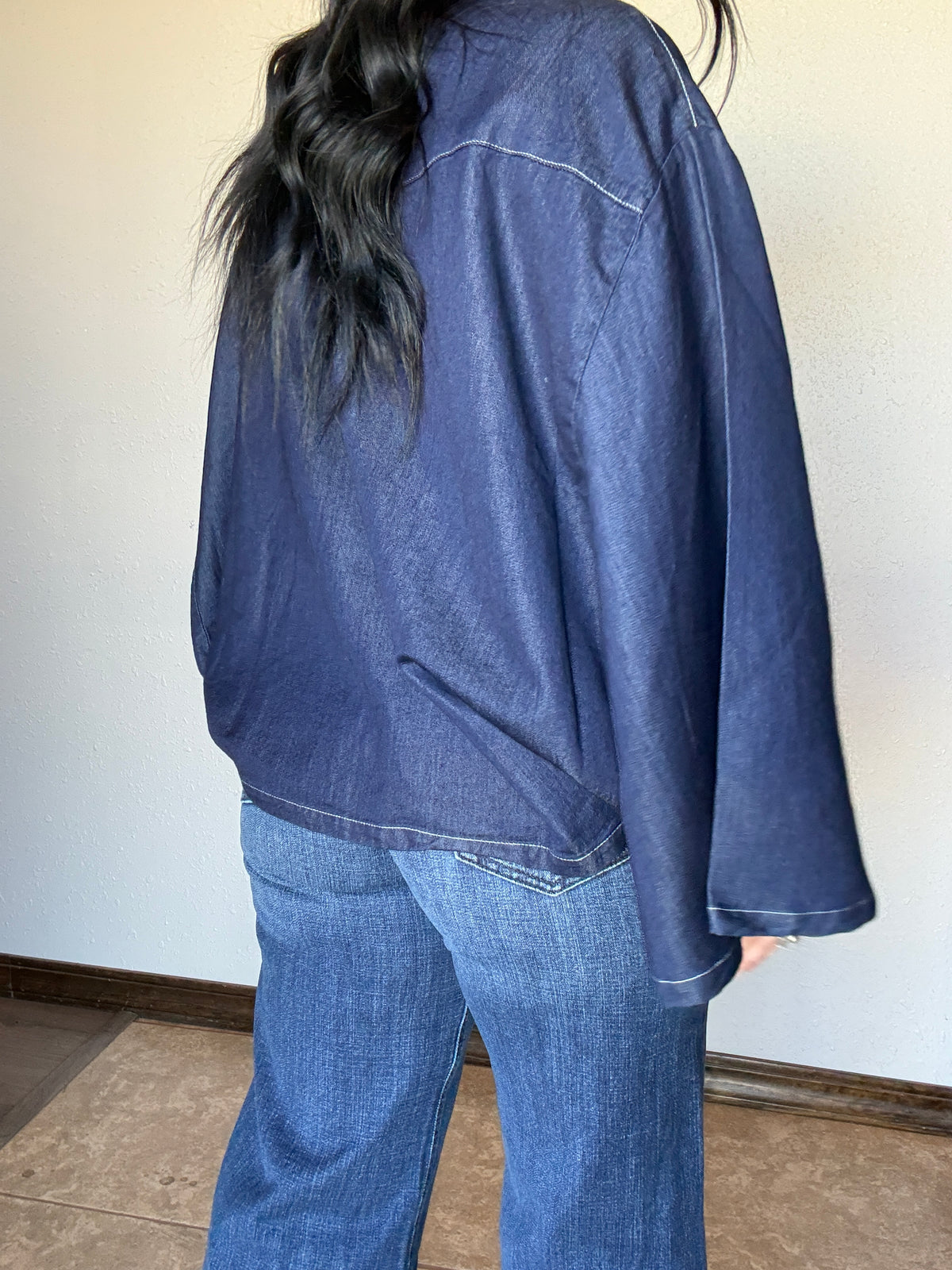 The Blu Outlaw One Size Denim Poncho
