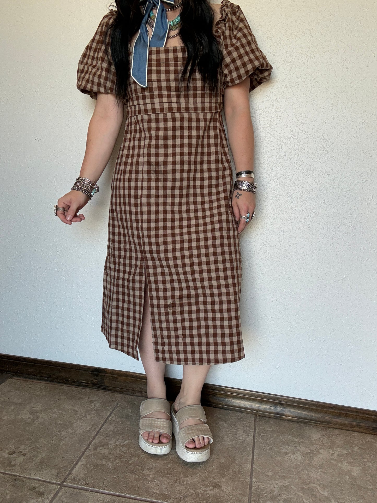 The Autumn Bubble Sleeve Dress