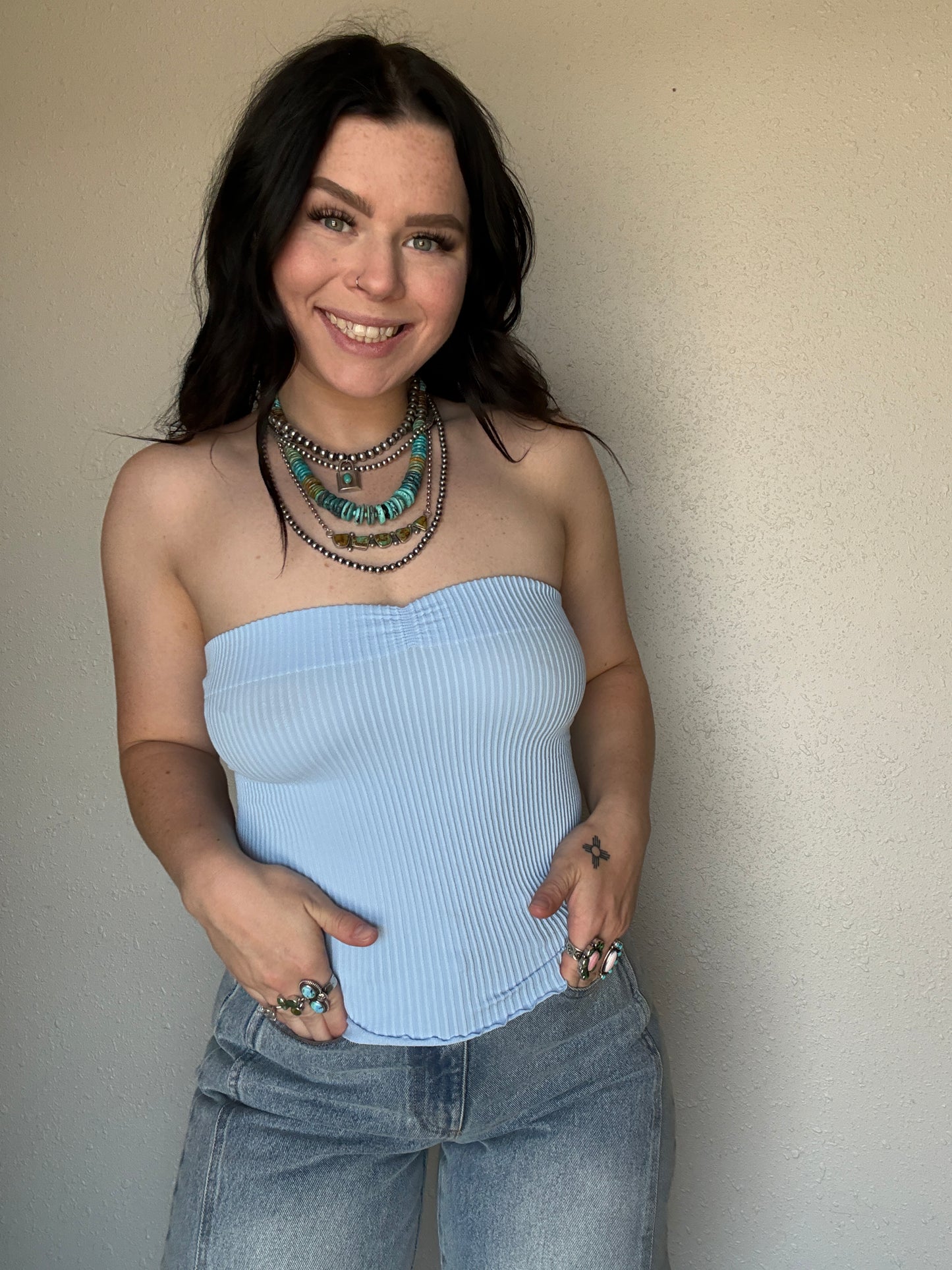 Fitted Tube Top *Blue