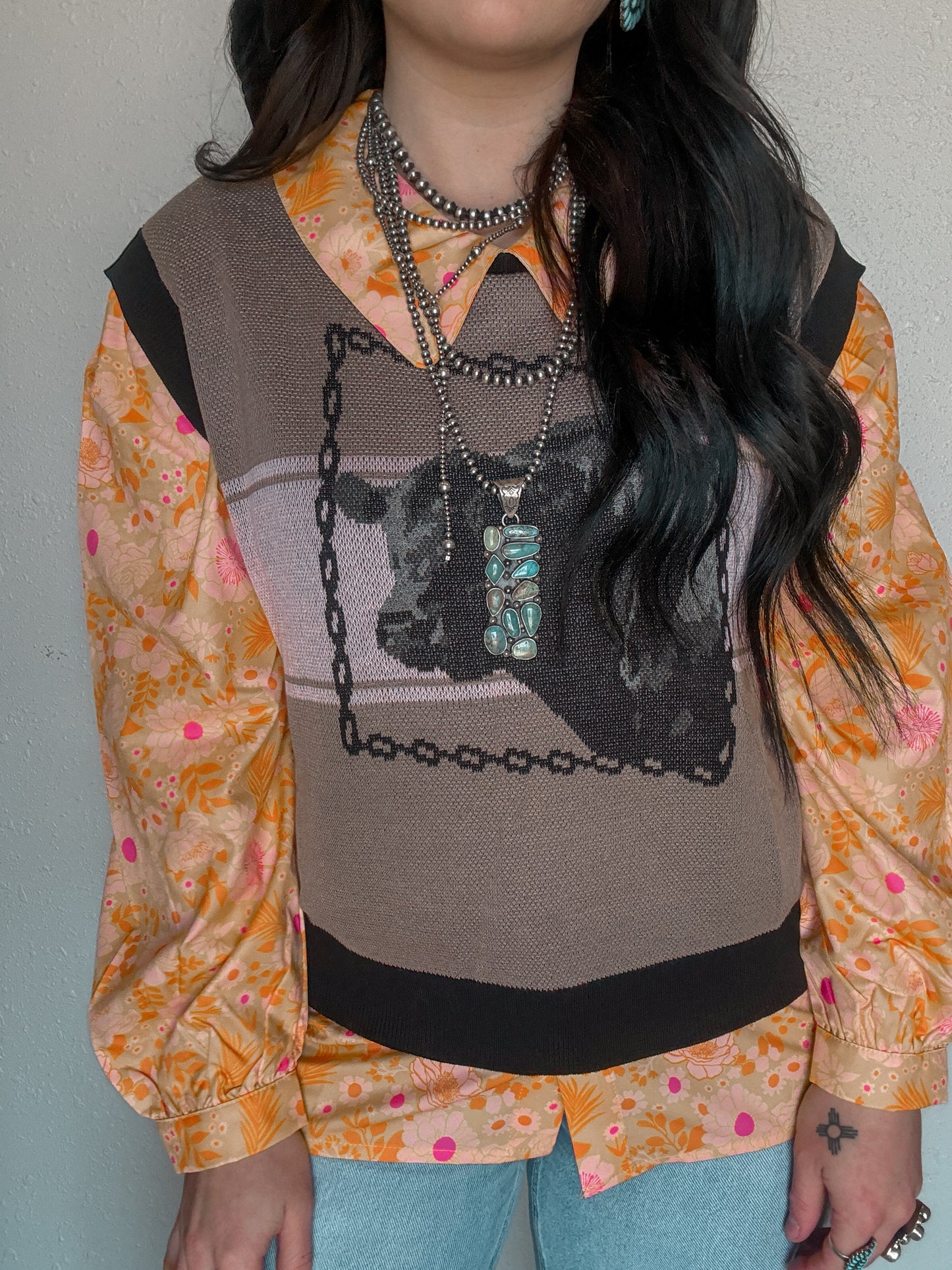 The Bowie Bull Sweater Vest