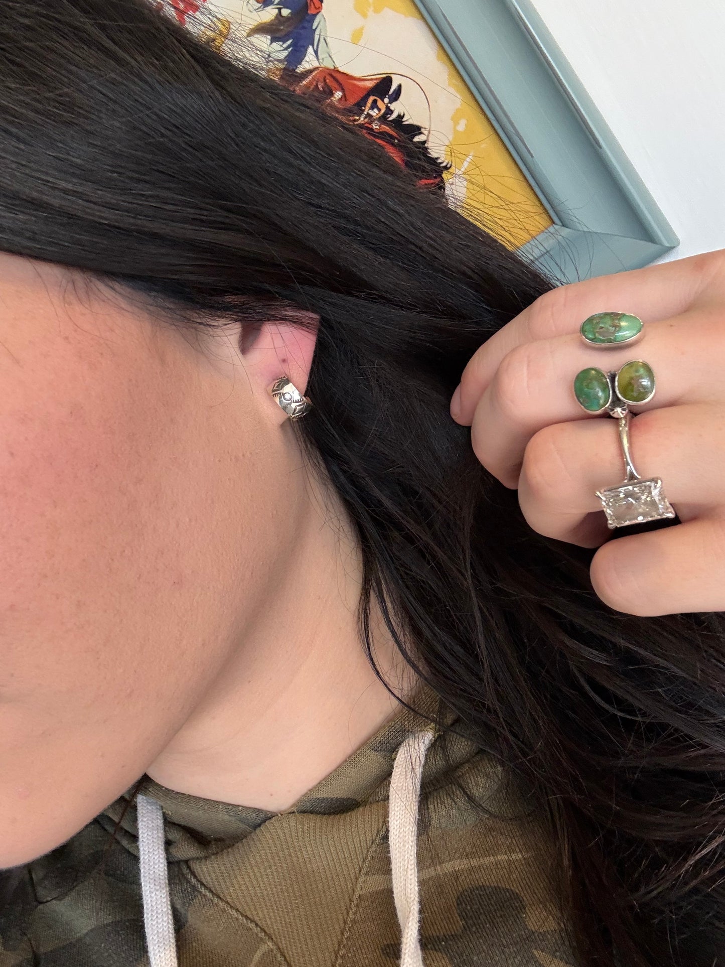 Native Made Silver Mini Huggers