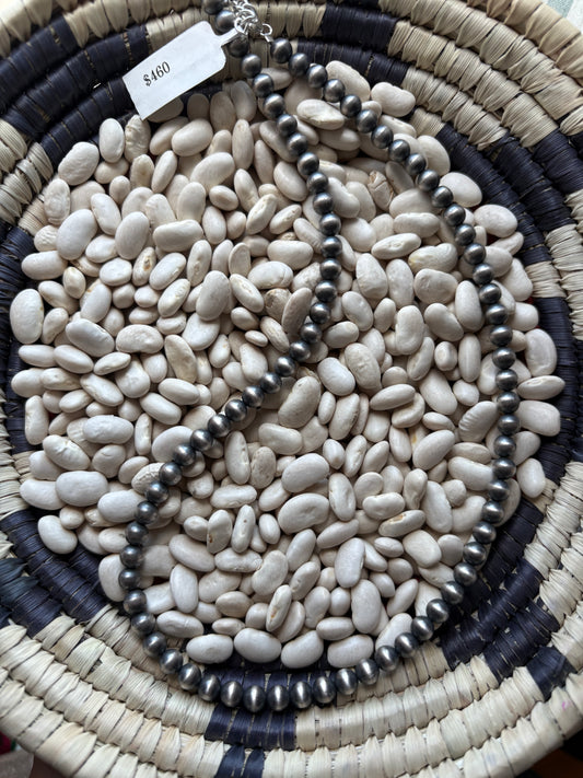 6mm 21” Sterling Pearl Necklace