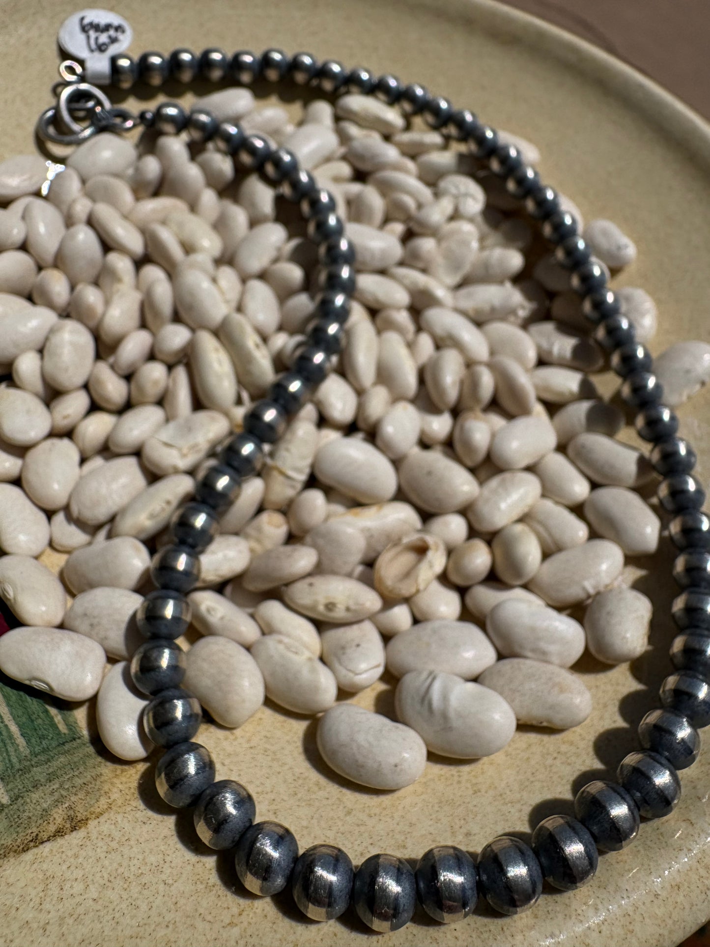 6mm 16” Sterling Silver Necklace w/ Shepard hook