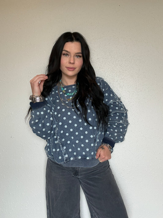 The Denim Dan Polka Dot Sweater