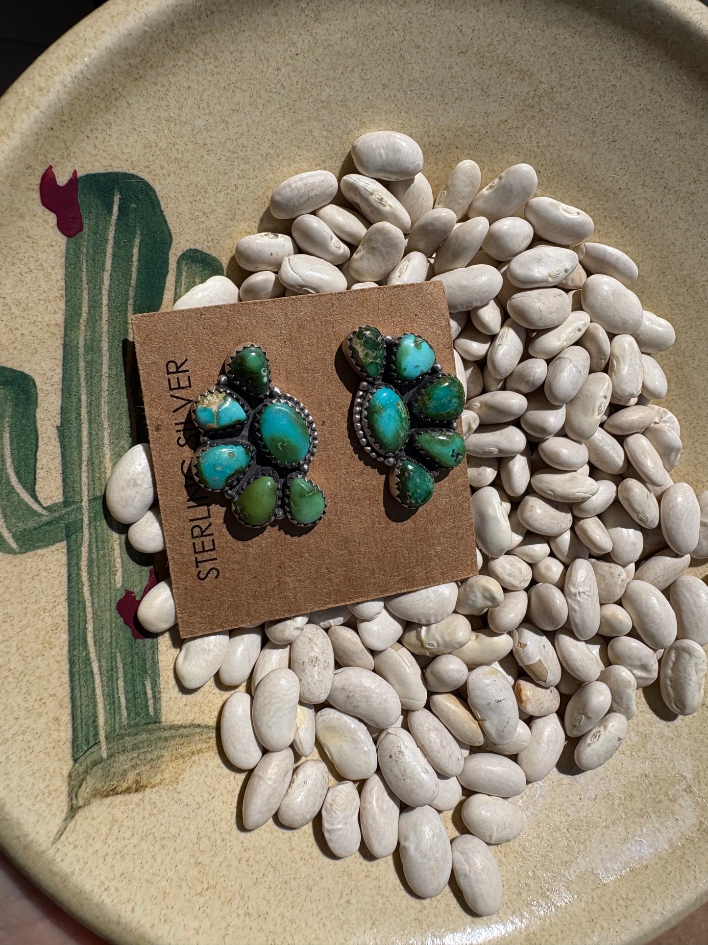 Large Sonoran Gold Half Cluster Earrings
