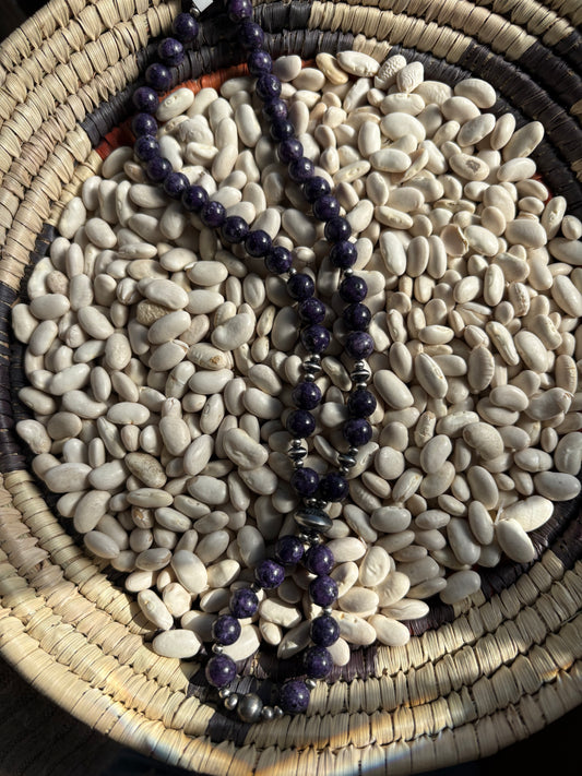 Charoite Lariat Necklace