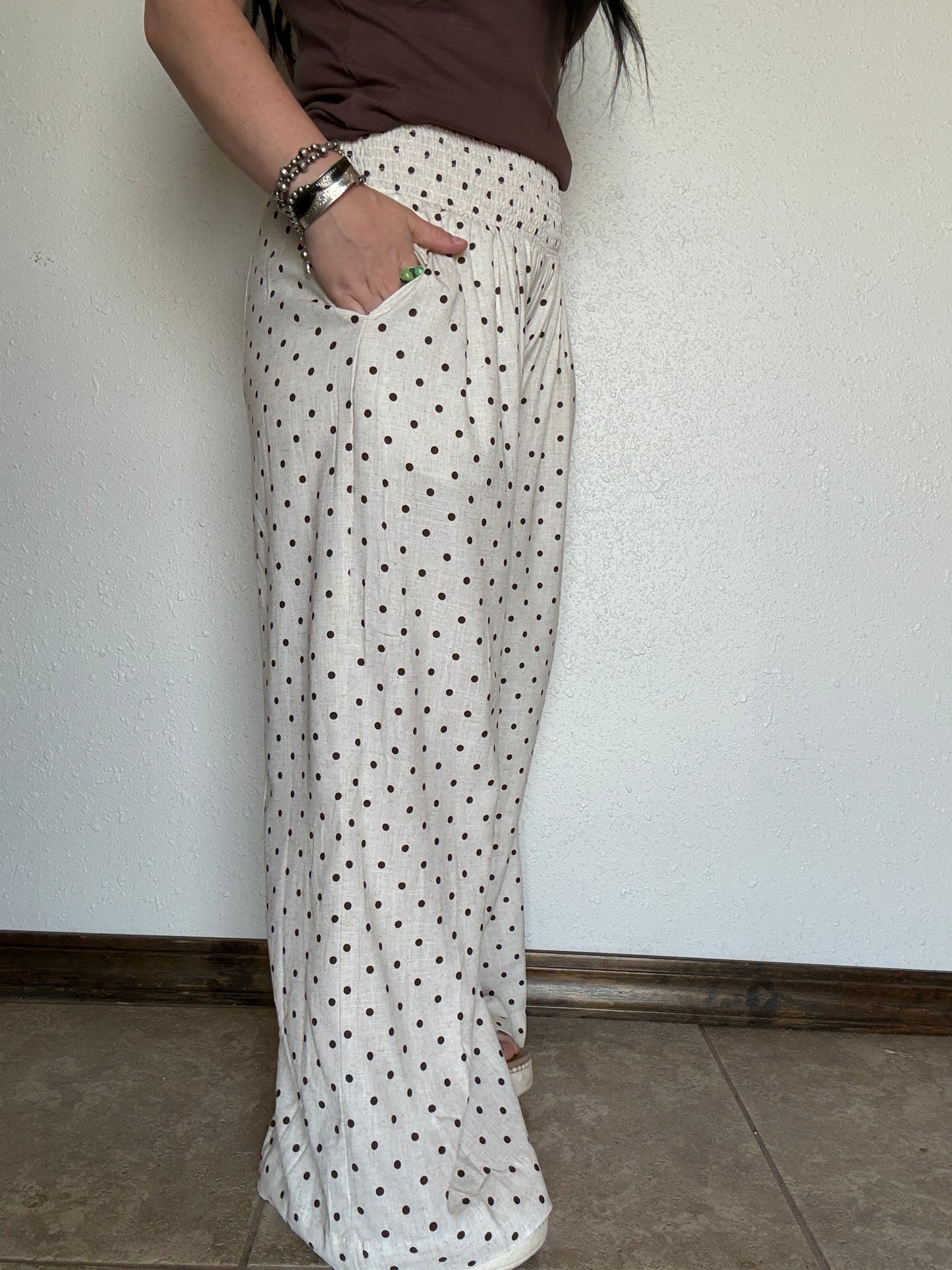 The Parker Polka Dot Pant *Cream