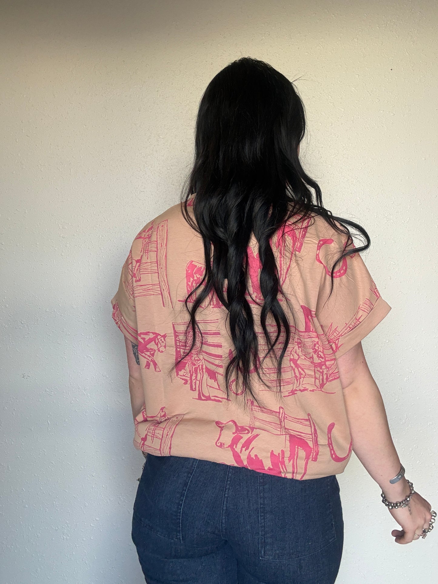 Fancy Fence Line Oversized Tee