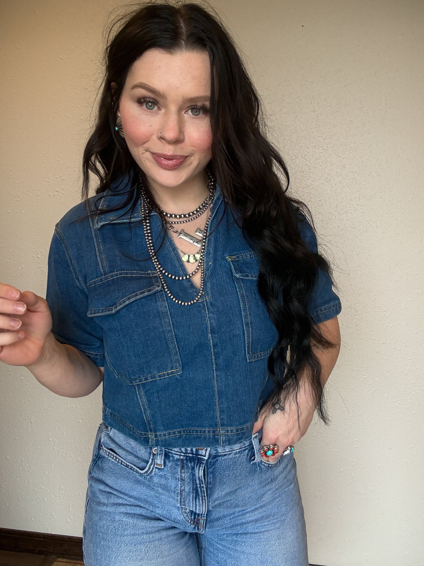 The Bristol Denim Top