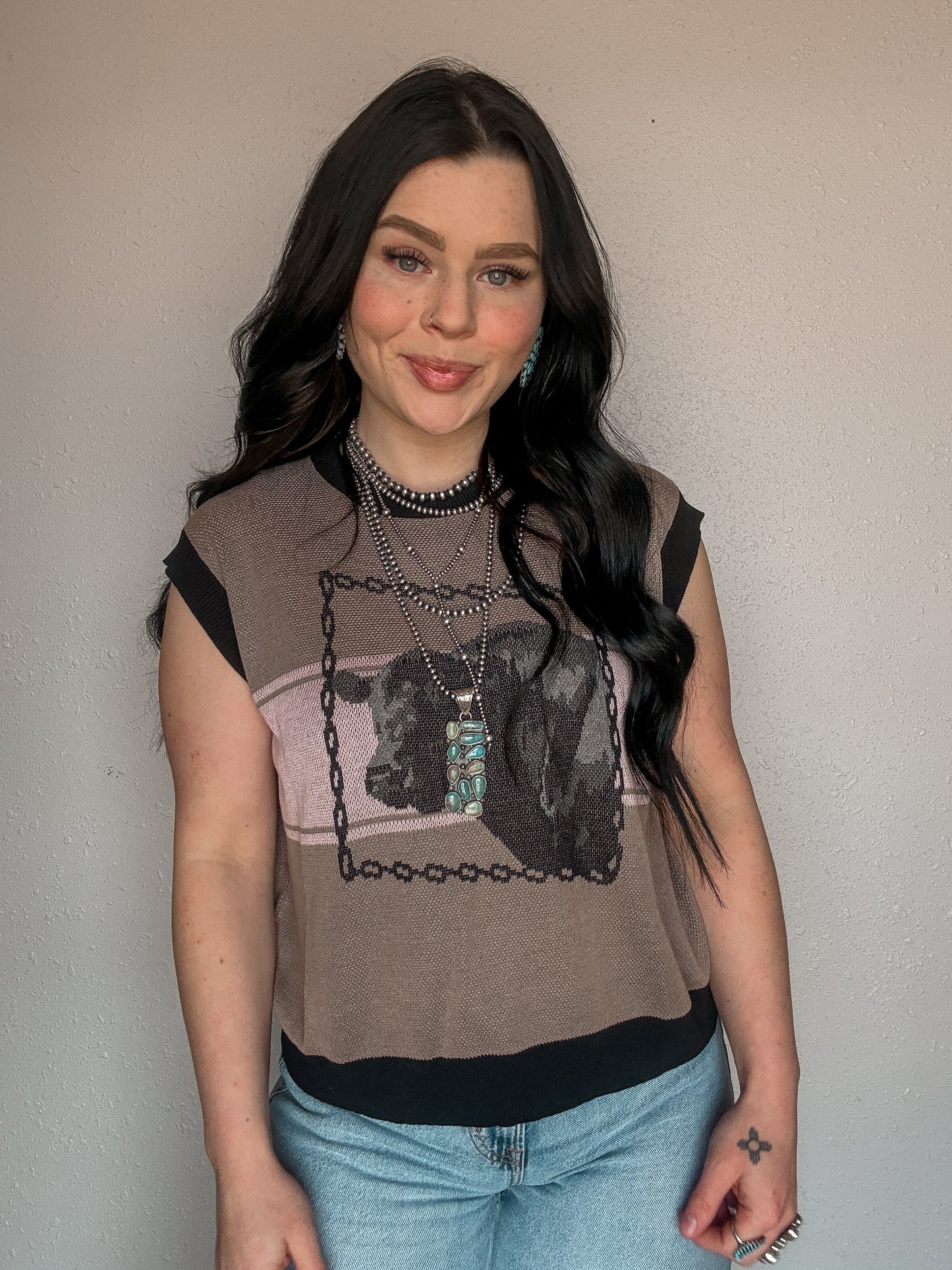 The Bowie Bull Sweater Vest