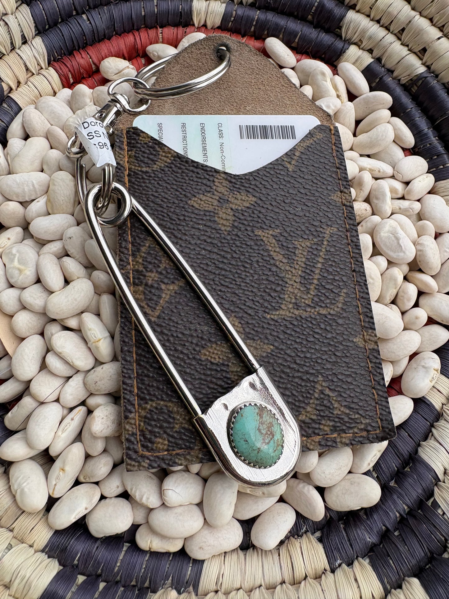Native made Pin Keychain w/ Turquoise