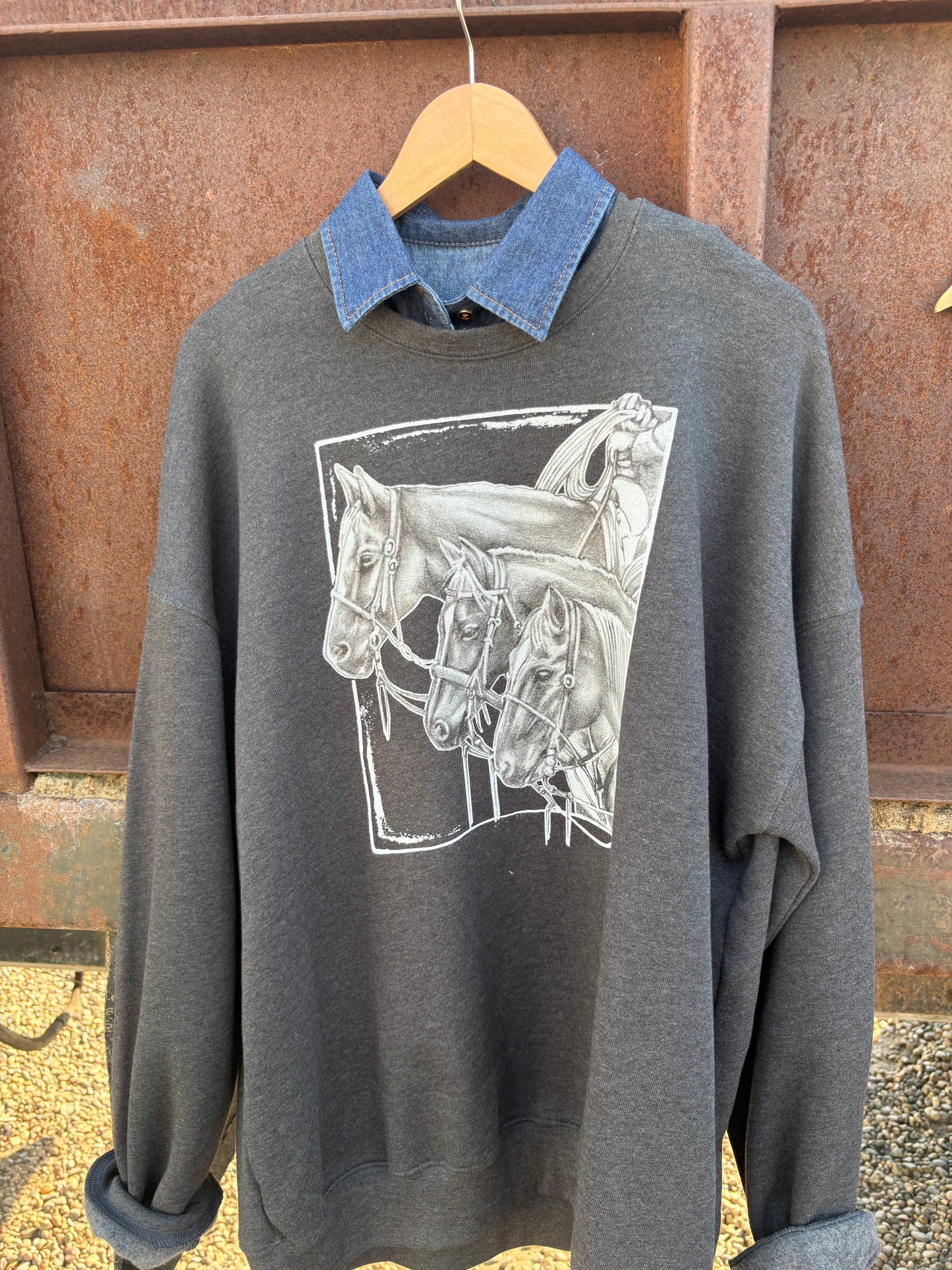 Collared Top *Medium Wash Denim