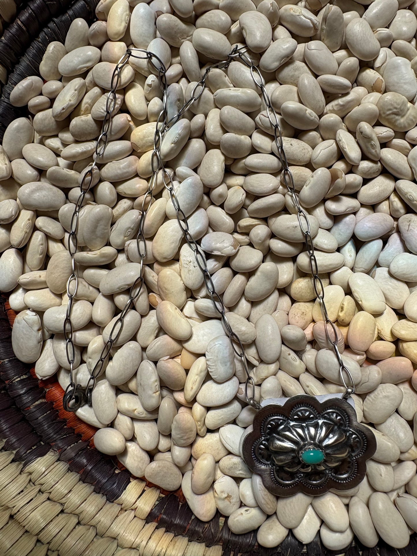 Lavina Benally Kingman Concho Necklace