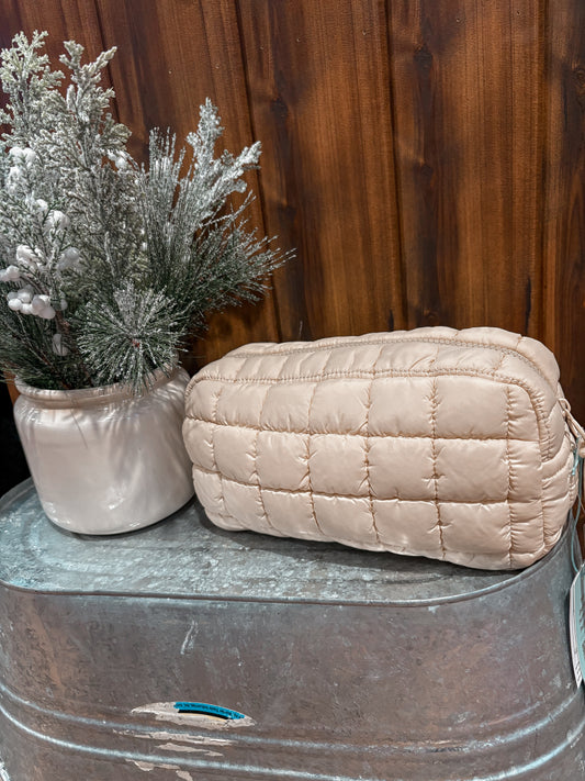 Quilted Puffer Pouch *CREAM