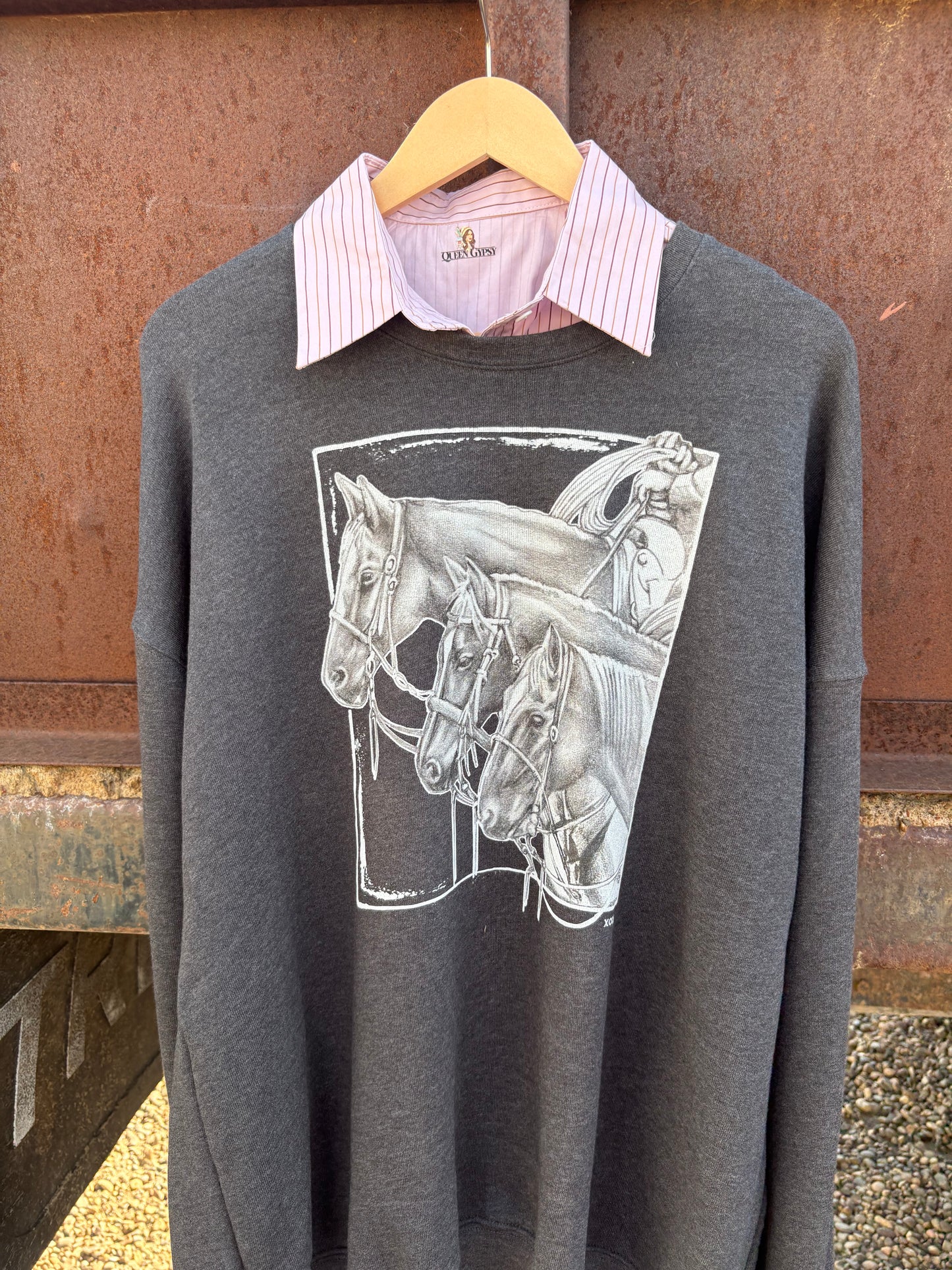 Collared Top *Pink Stripe