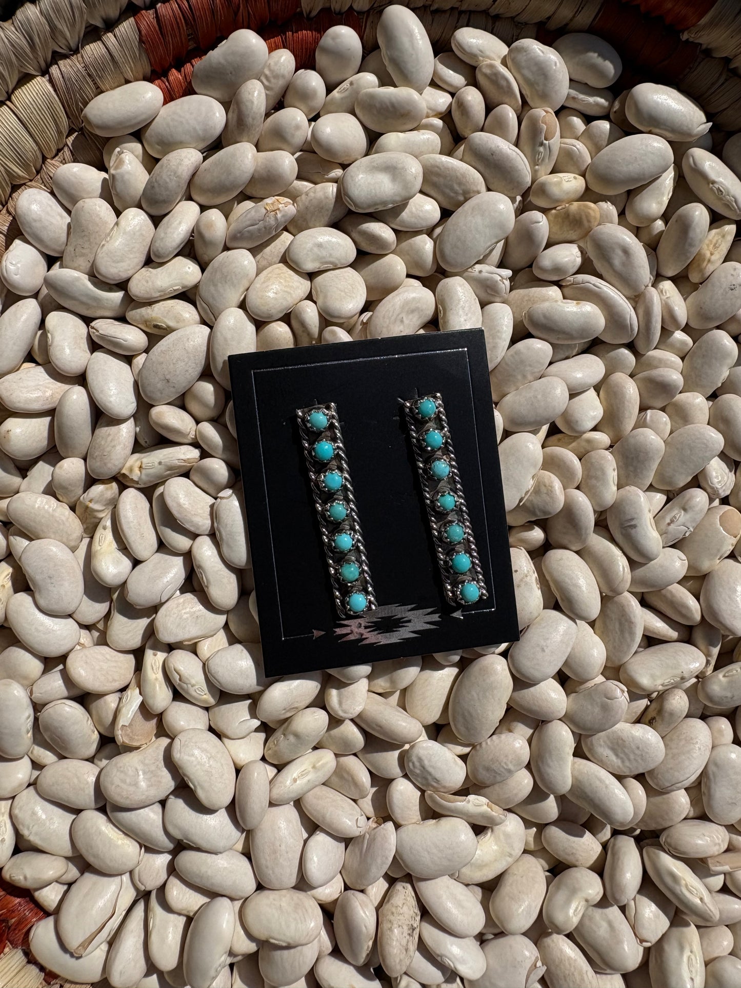 7 Stone Bar Earrings