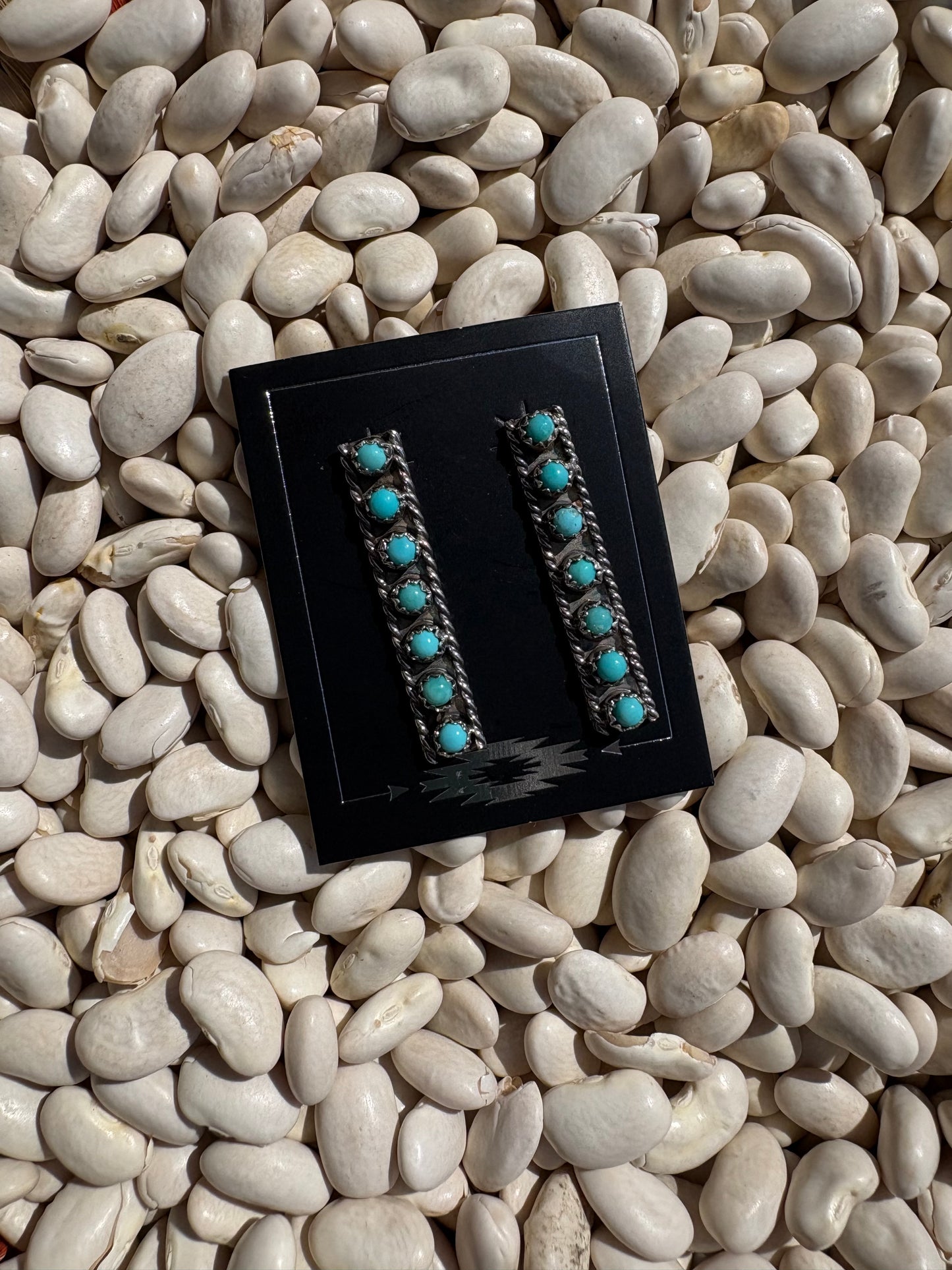 7 Stone Bar Earrings