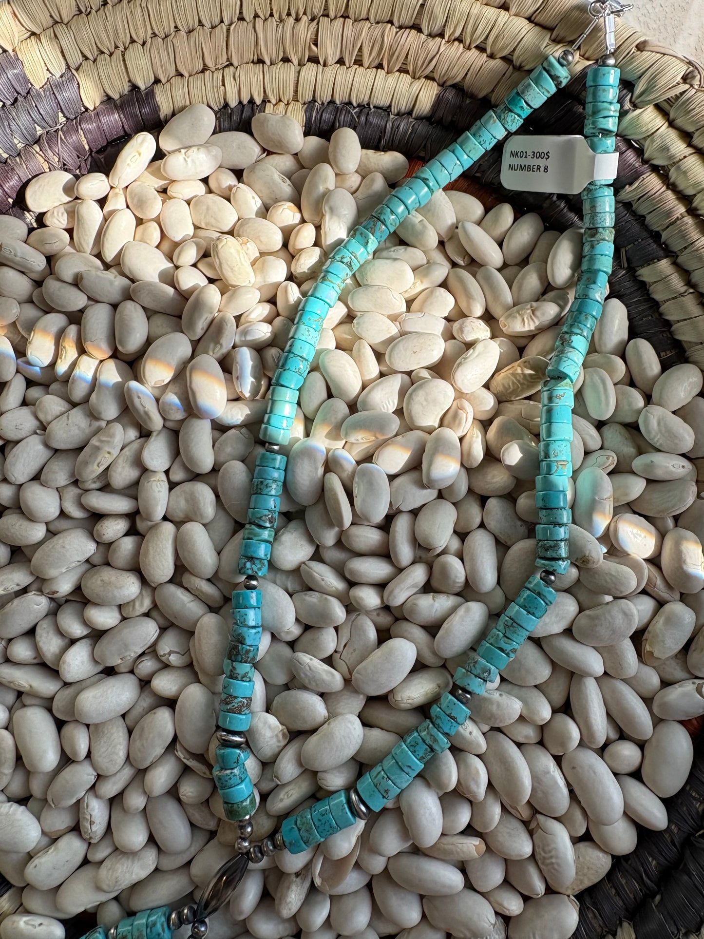 Mine 8 Turquoise Lariat Cylinder Bead