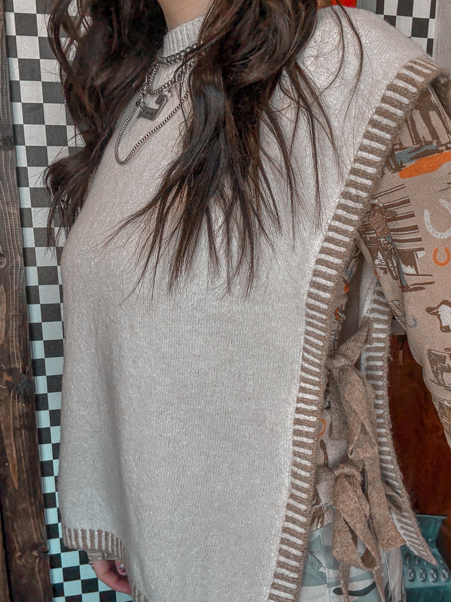 Side Tie Sleeveless Sweater