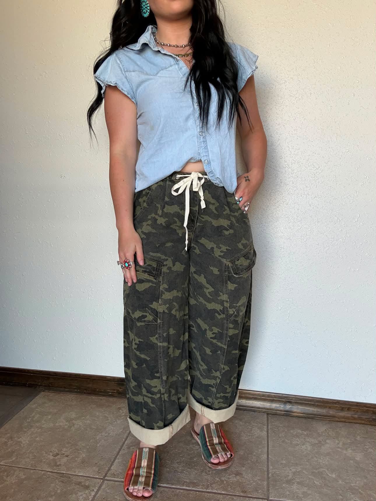 The Cozy Cowgirl Baggy Barrel Jean