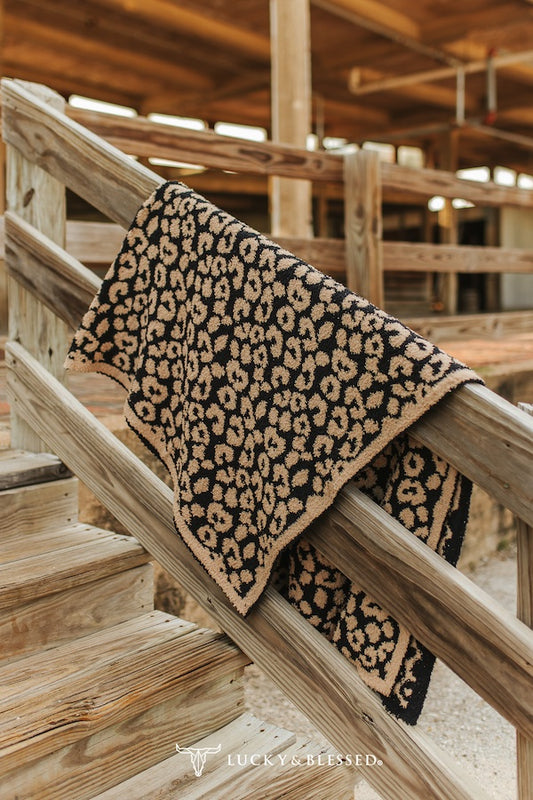 Leopard Knit Blanket