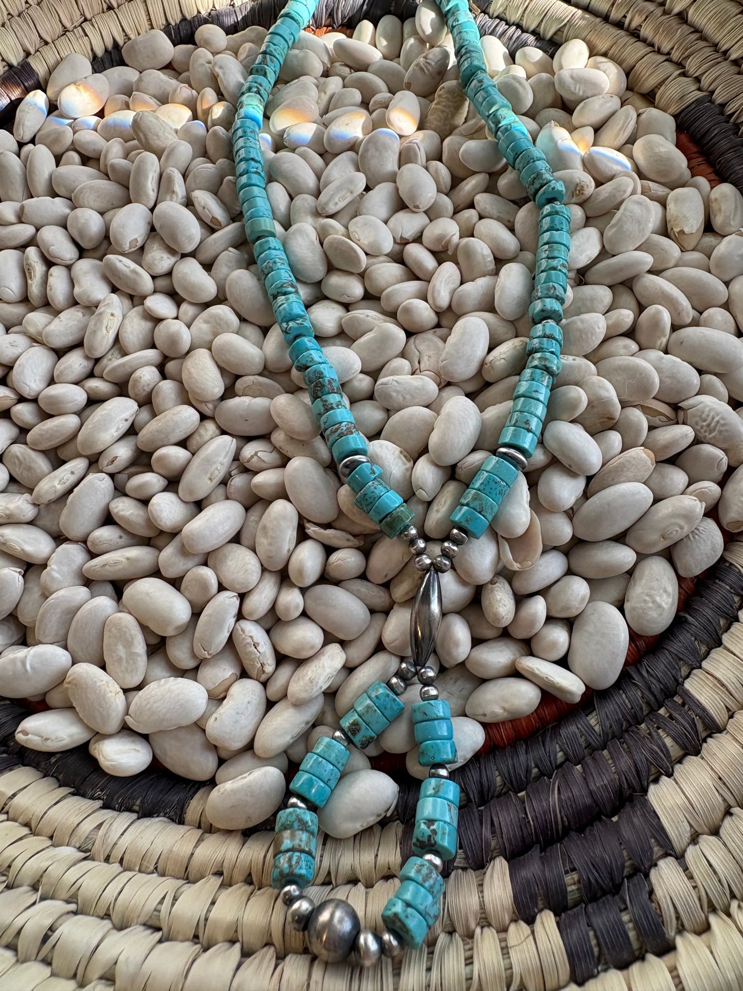 Mine 8 Turquoise Lariat Cylinder Bead