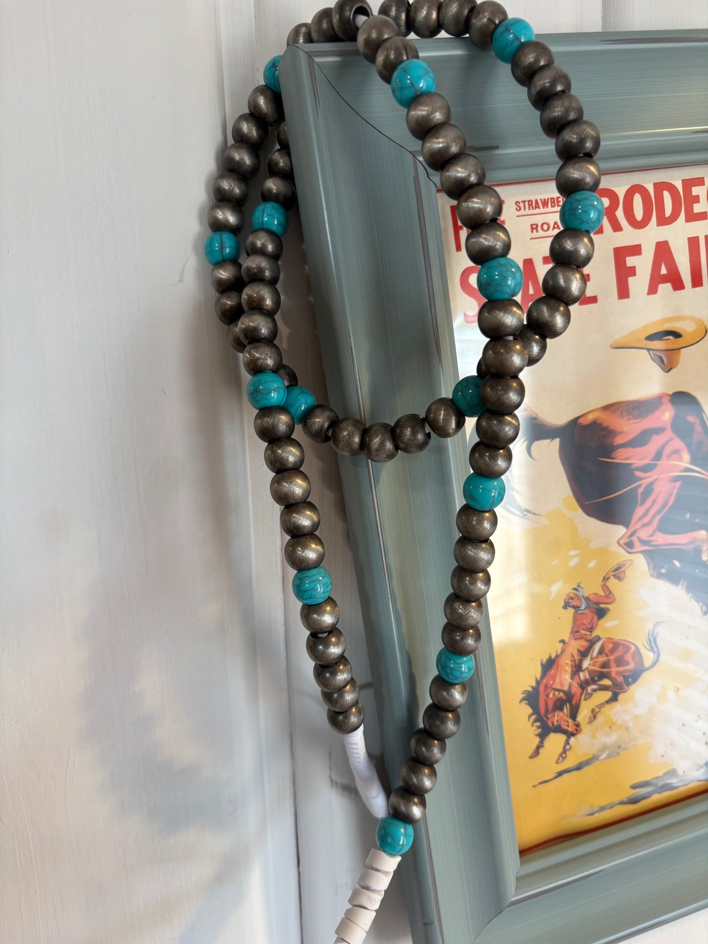 Pearl & Turquoise Beaded 4-IN-1 Charging Cable