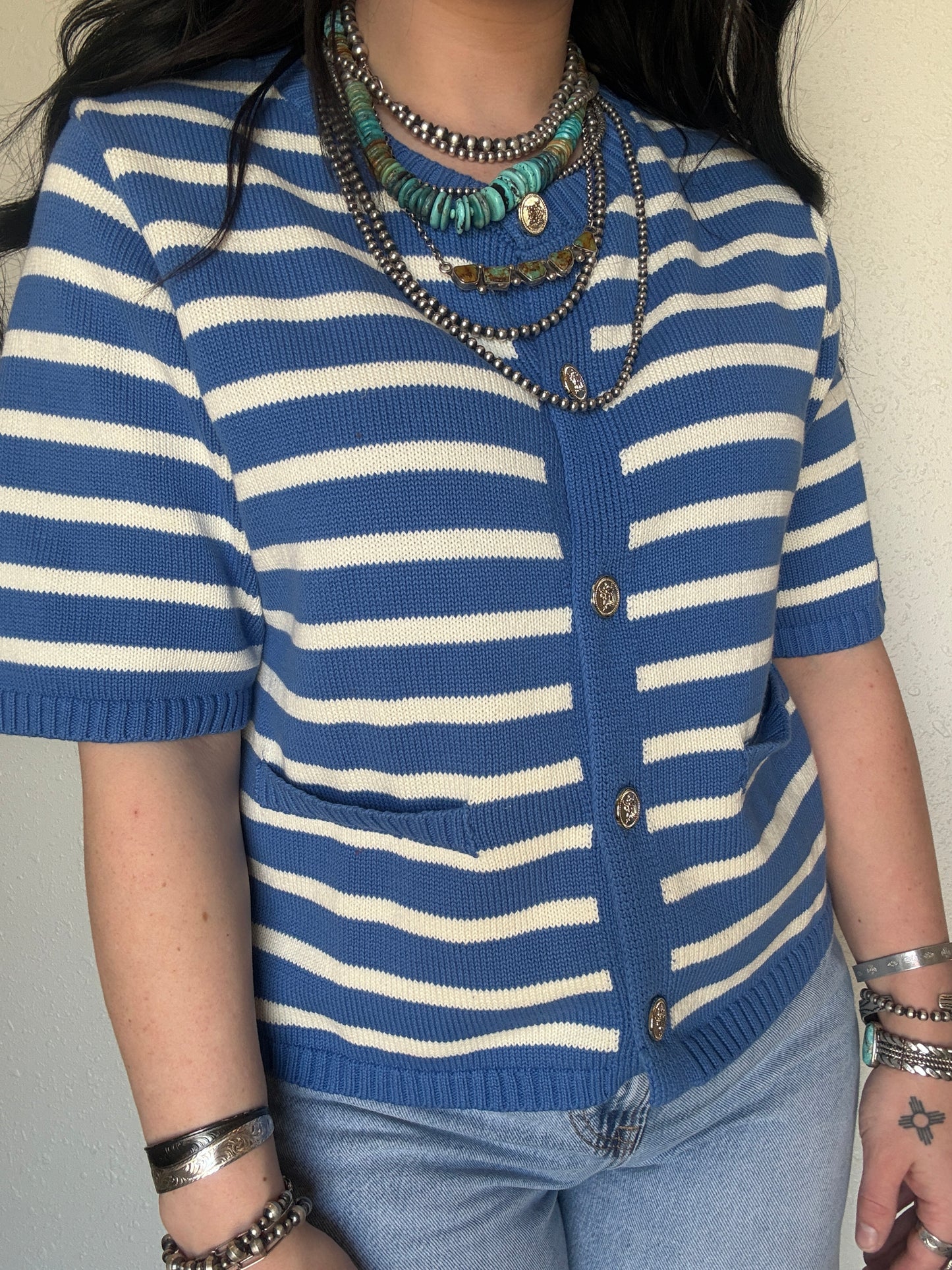 Americana Breeze Knit Top *Blue