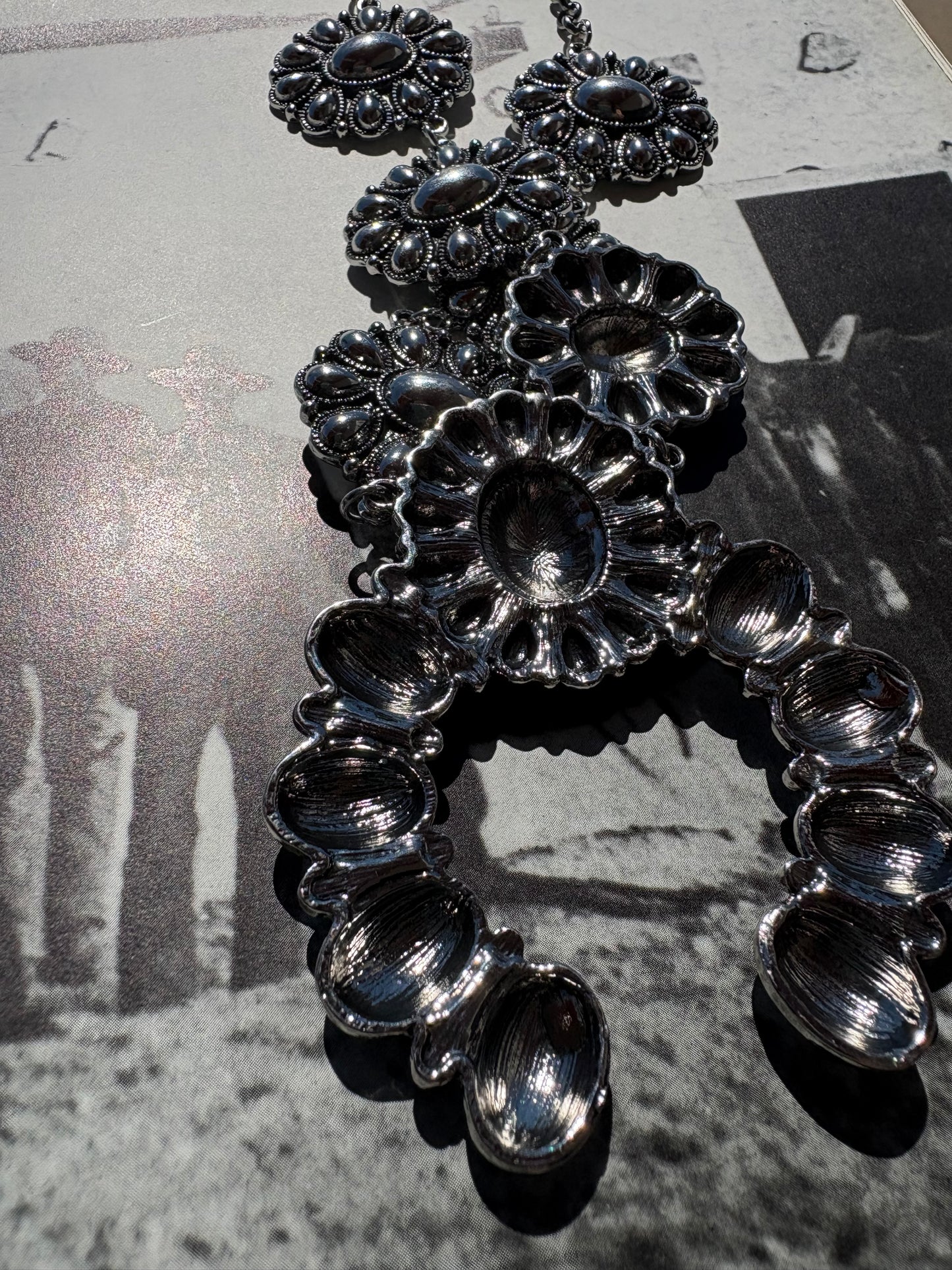 The Waylon Squash Blossom Necklace & Earrings