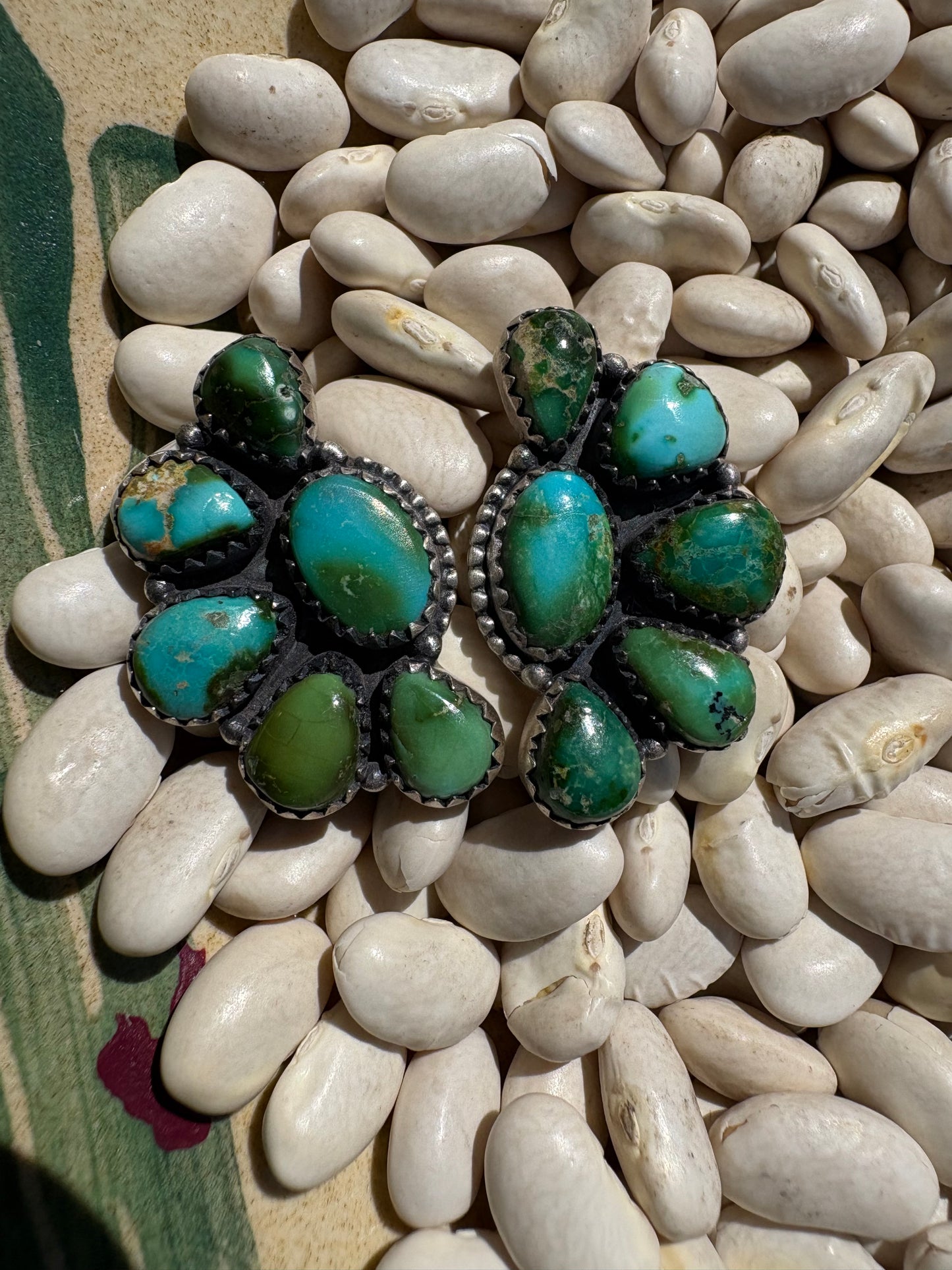 Large Sonoran Gold Half Cluster Earrings