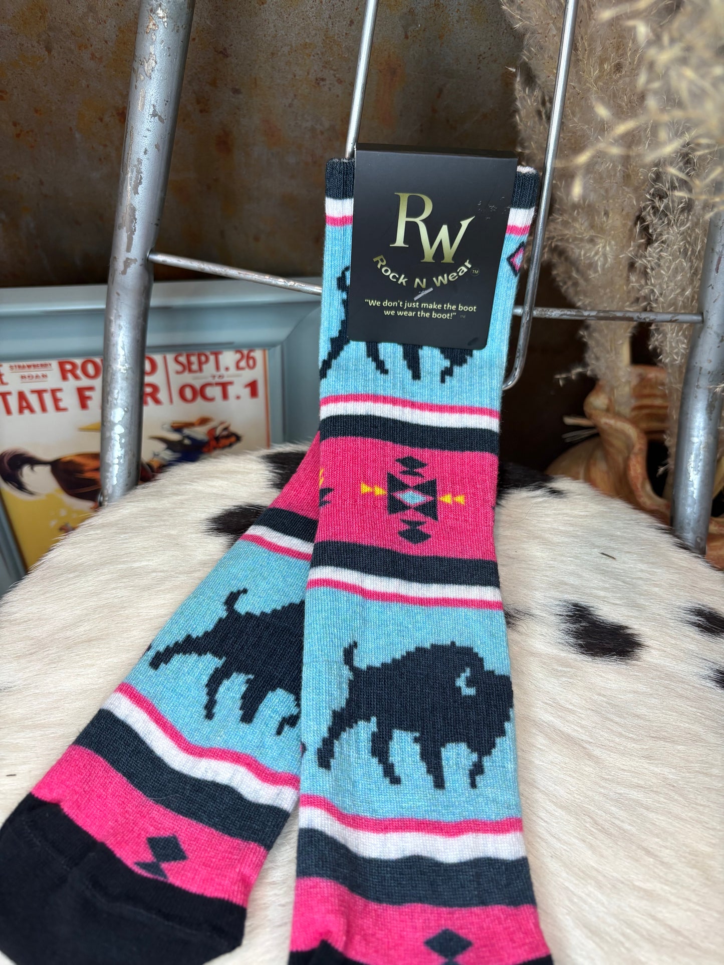 Boot Sock *Pink Buffalo