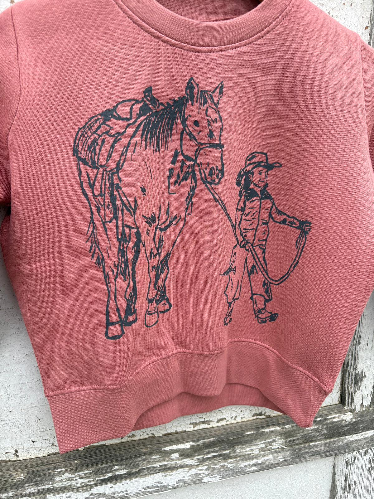 Little Cowgirl Youth Crewneck: Youth