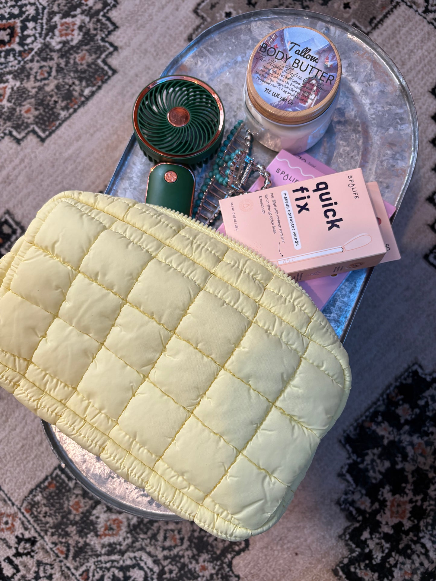 Quilted Puffer Pouch *BUTTER