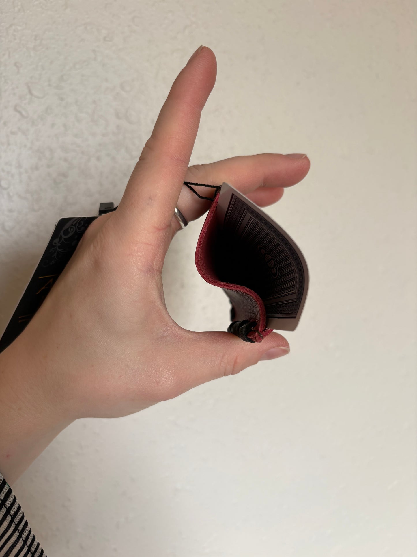 Red Leather Card Holder