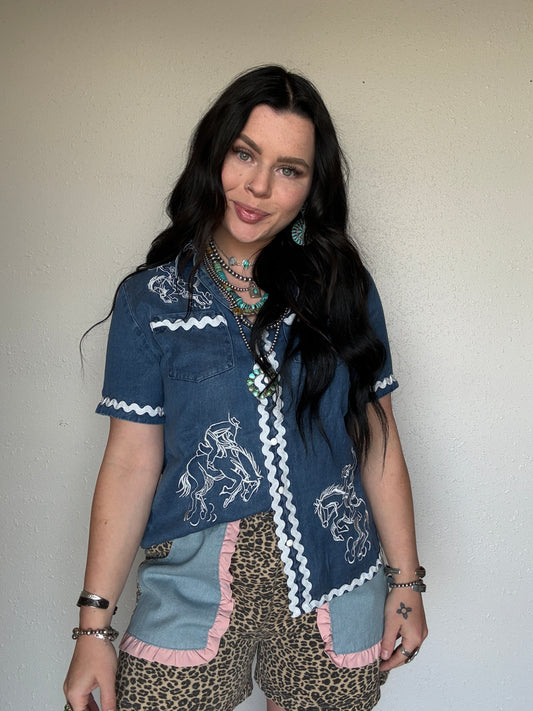The American Cowboy Denim Short Sleeve