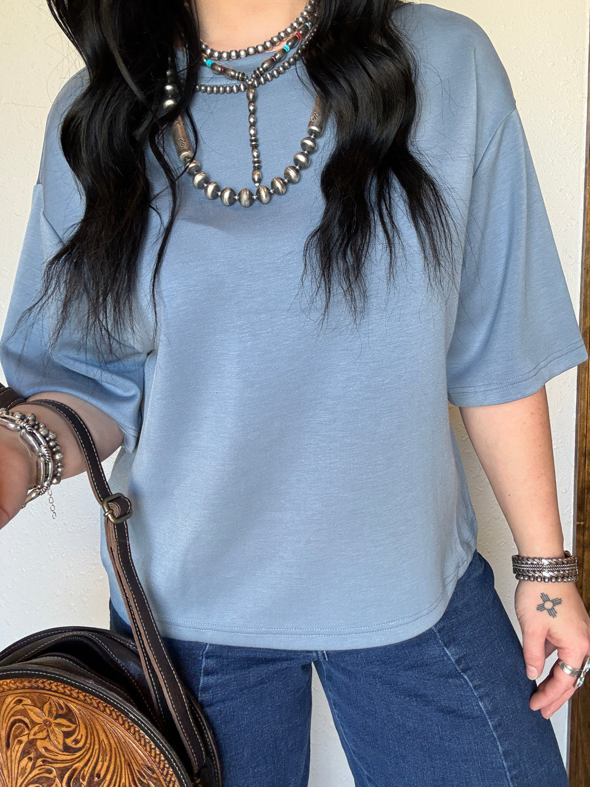 Butter Basic Tee *Dusty Blue