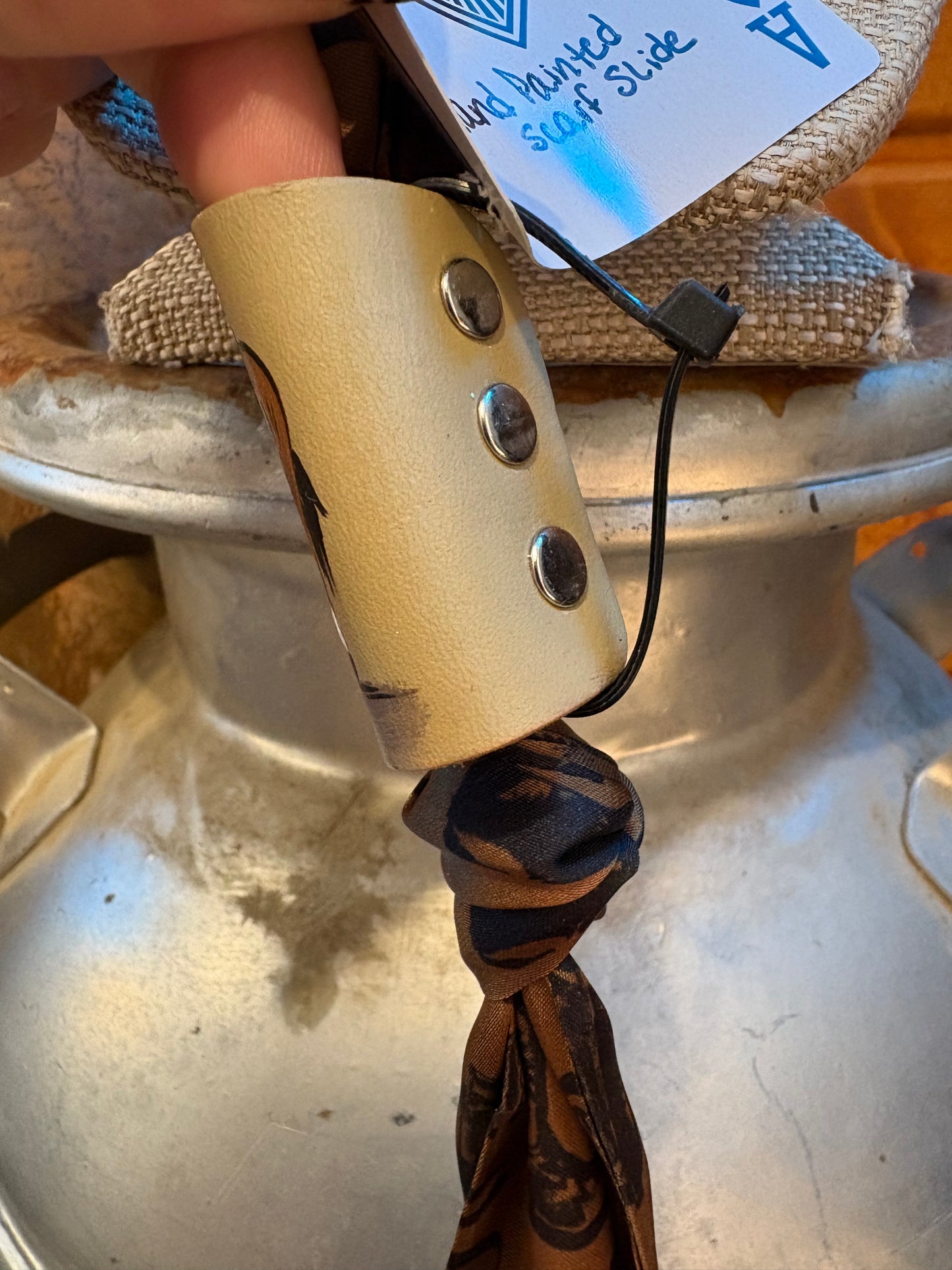 Hand Painted Scarf Slide