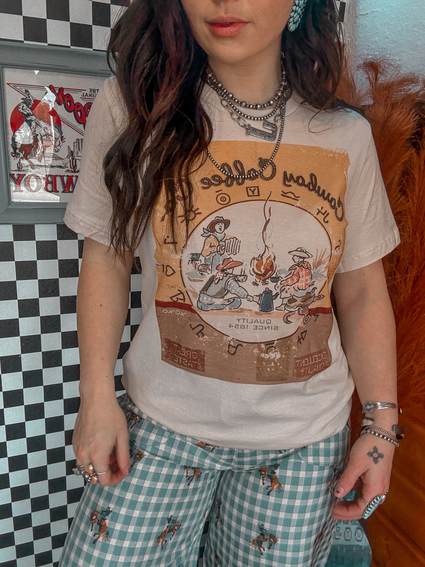 XOXO Art Cowboy Coffee Tee